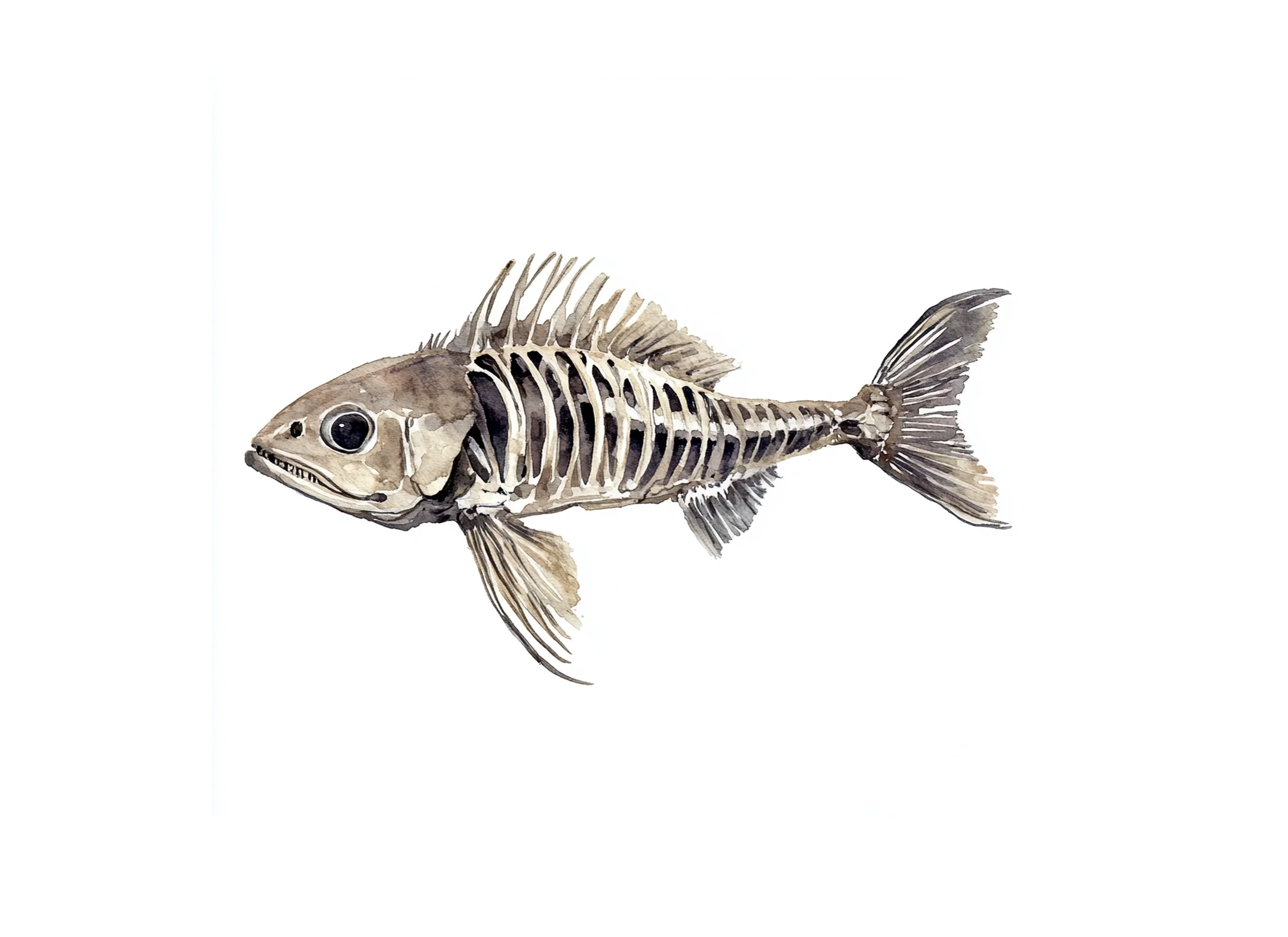 Fish Skeleton Clipart Bundle - Image 2