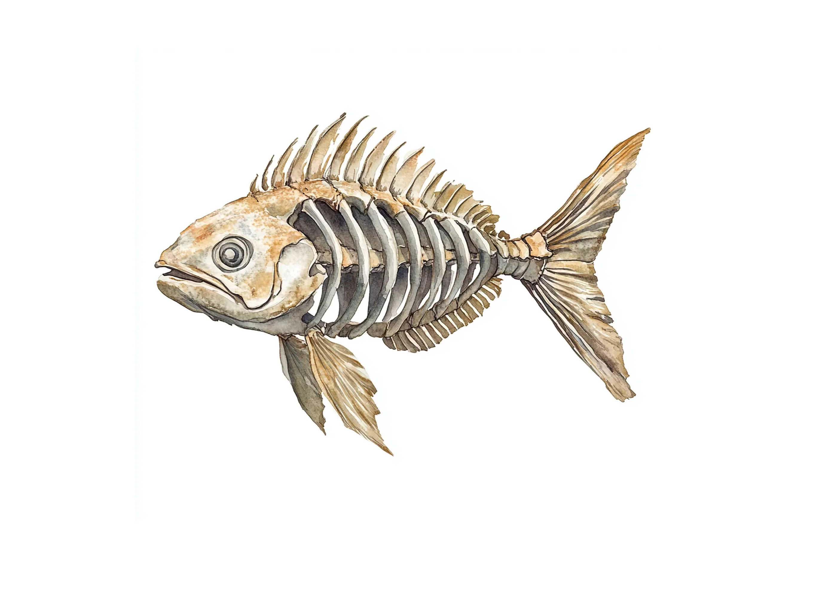 Fish Skeleton Clipart Bundle - Image 3