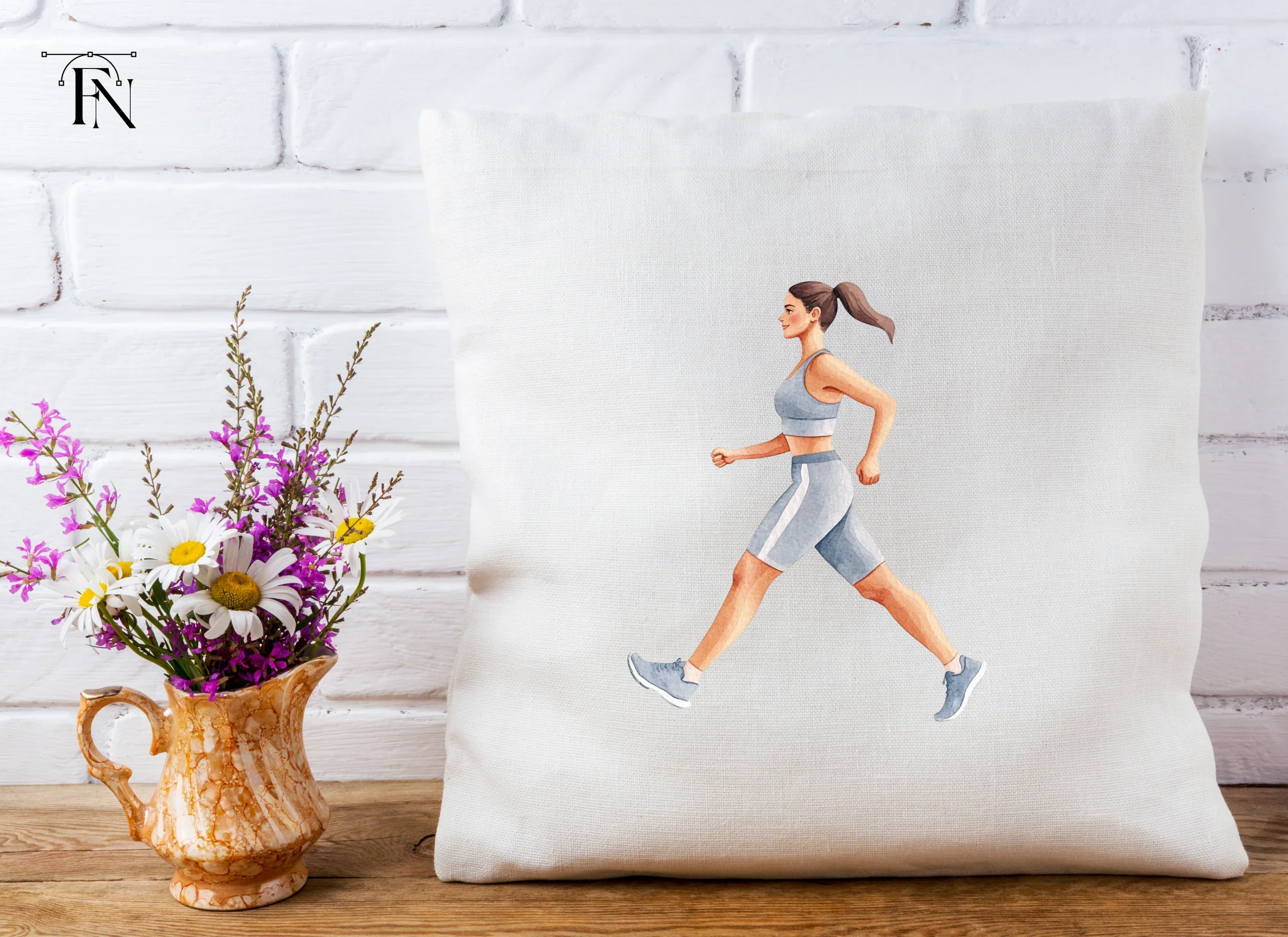 Fitness Woman Running Clipart Bundle - Image 2