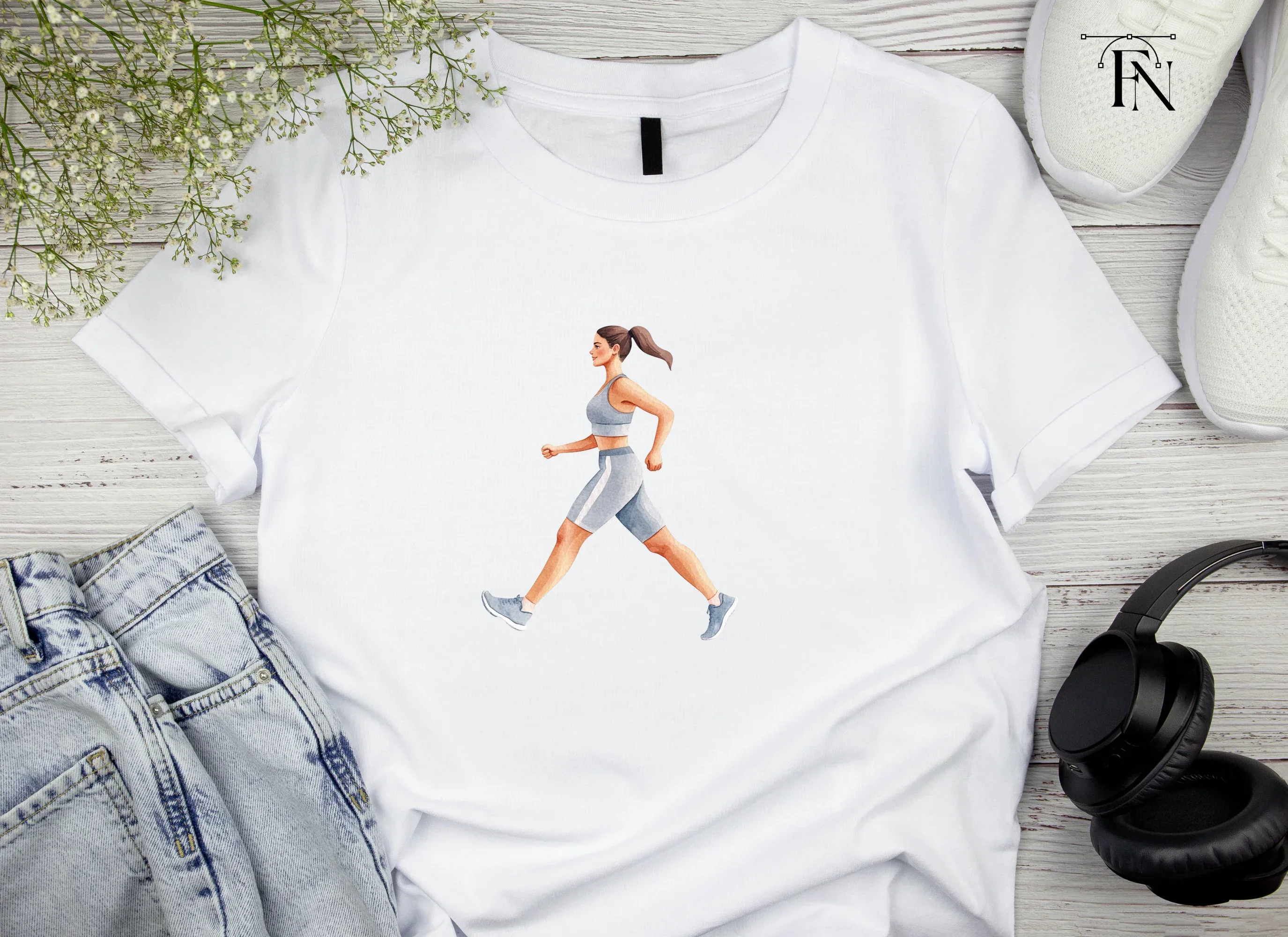 Fitness Woman Running Clipart Bundle - Image 4