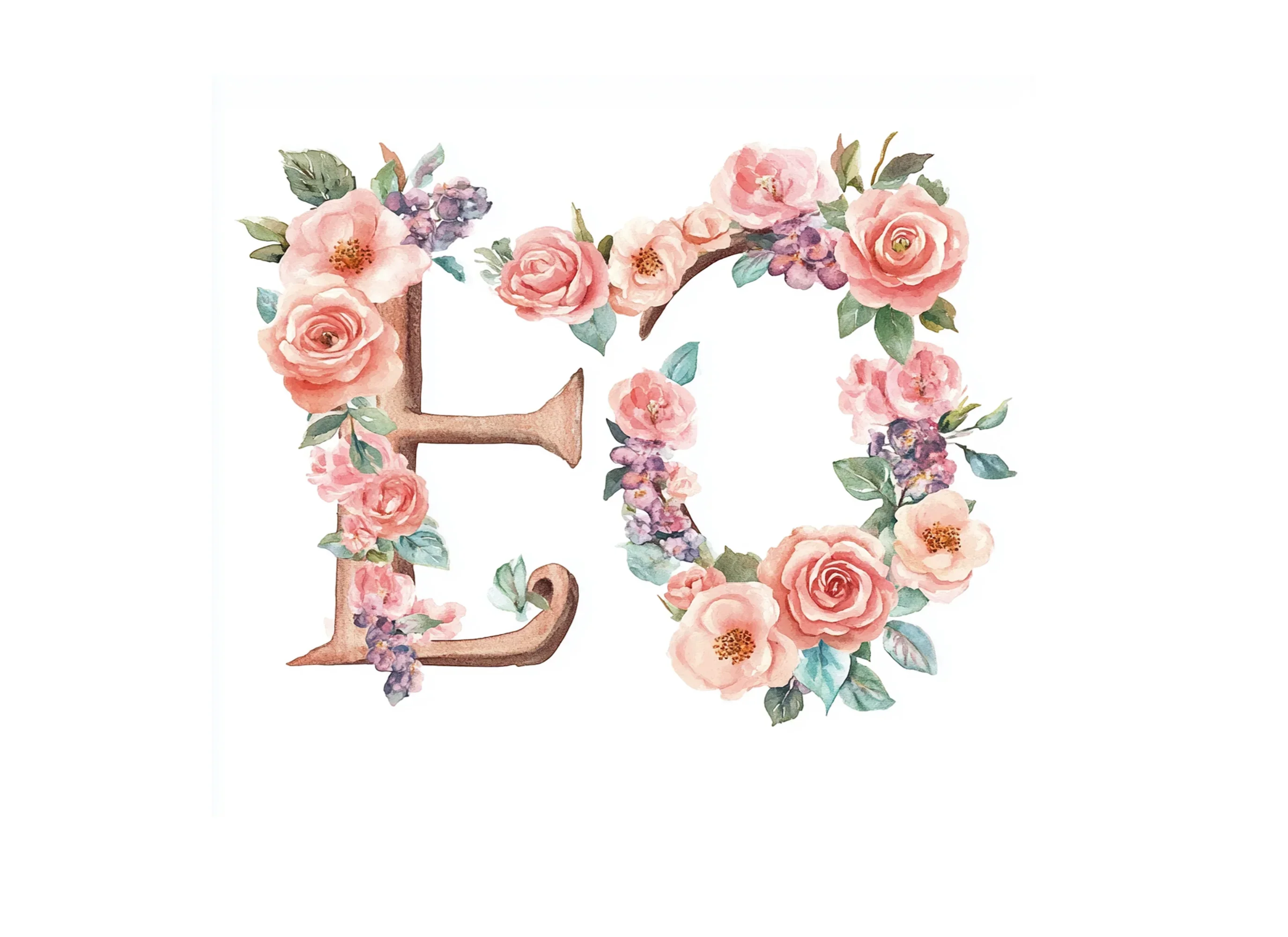 Floral Alphabet Clipart Bundle - Image 2