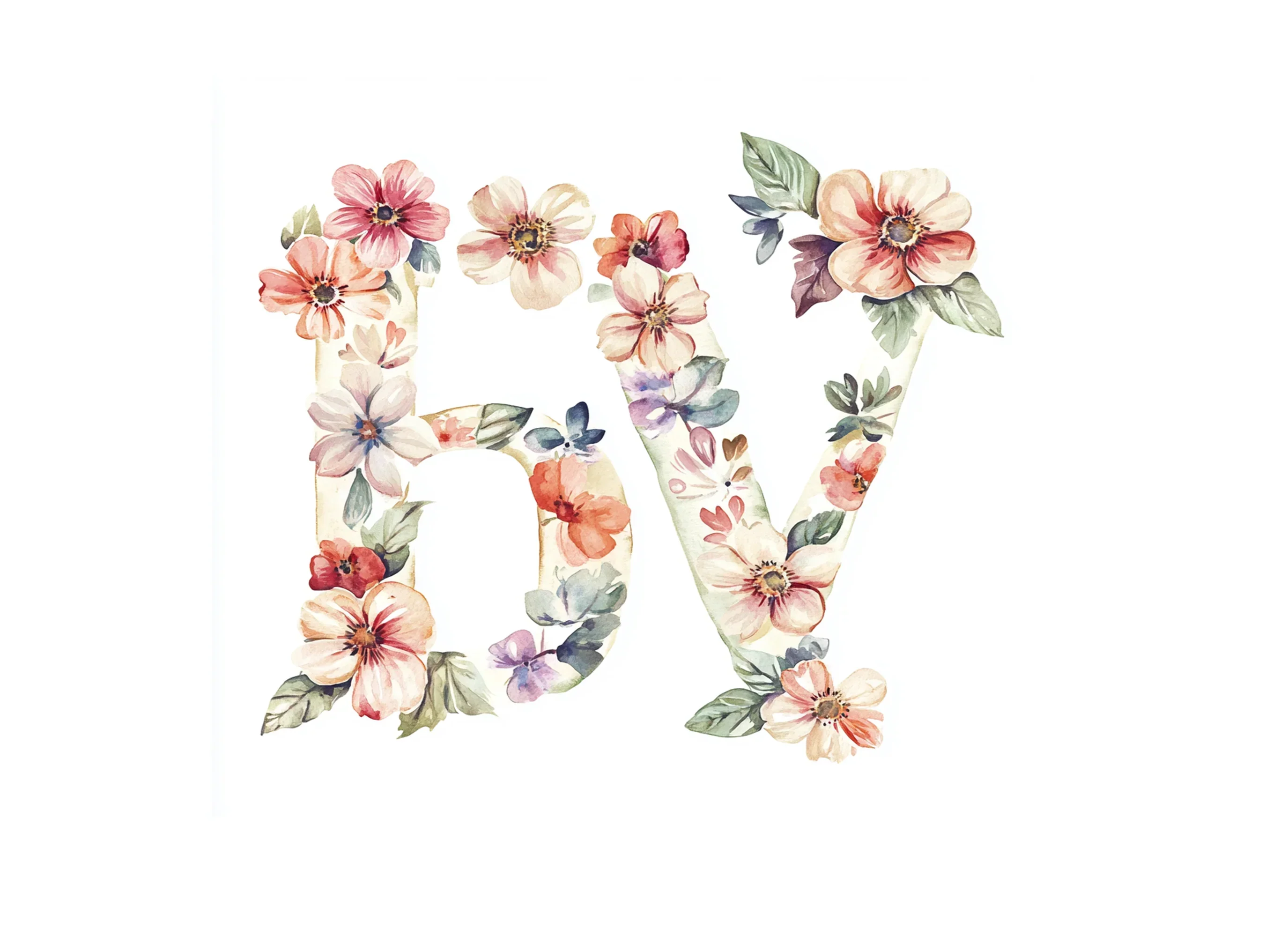 Floral Alphabet Clipart Bundle - Image 3