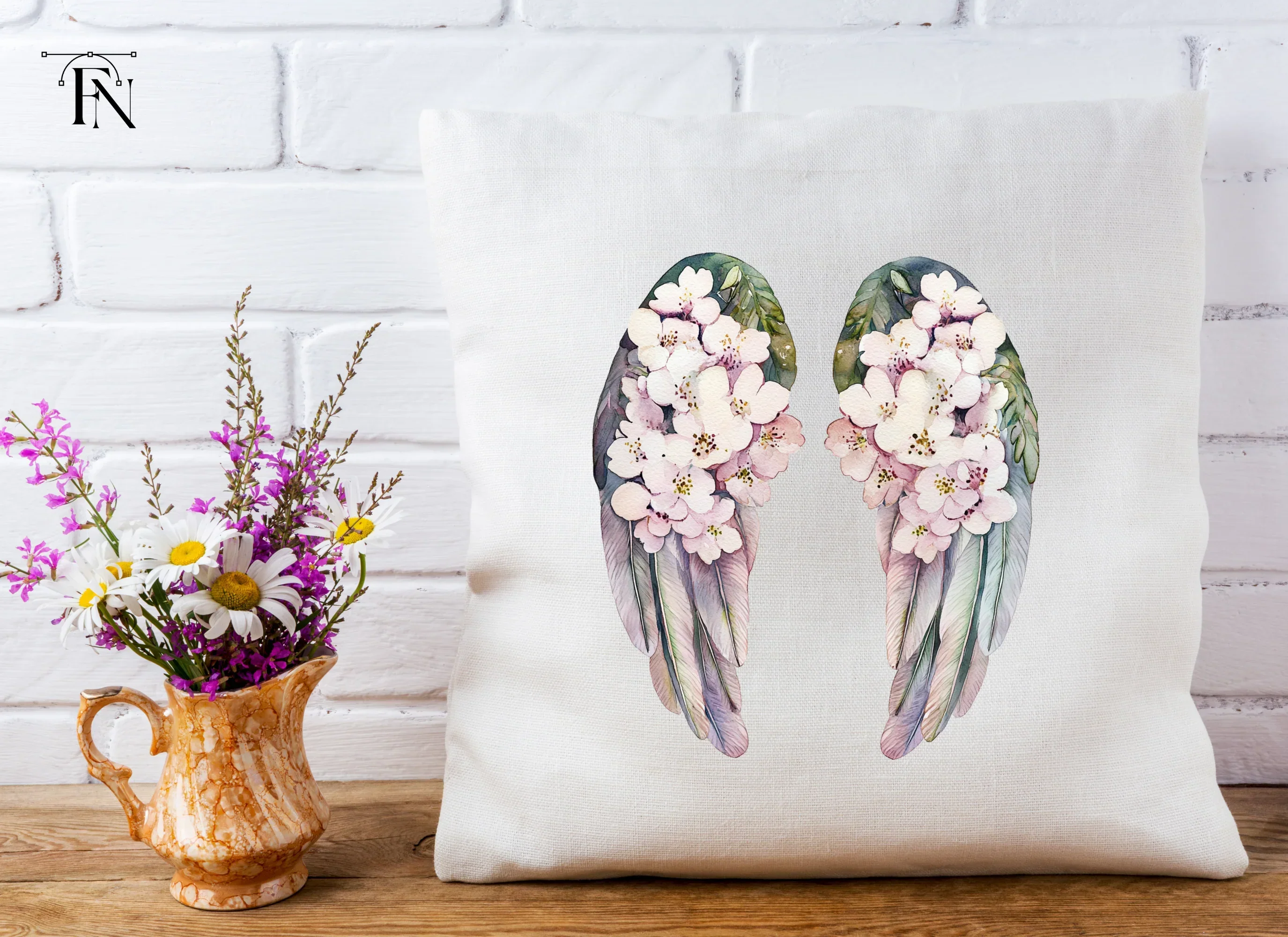 Floral Angel Wings Clipart Bundle - Image 5