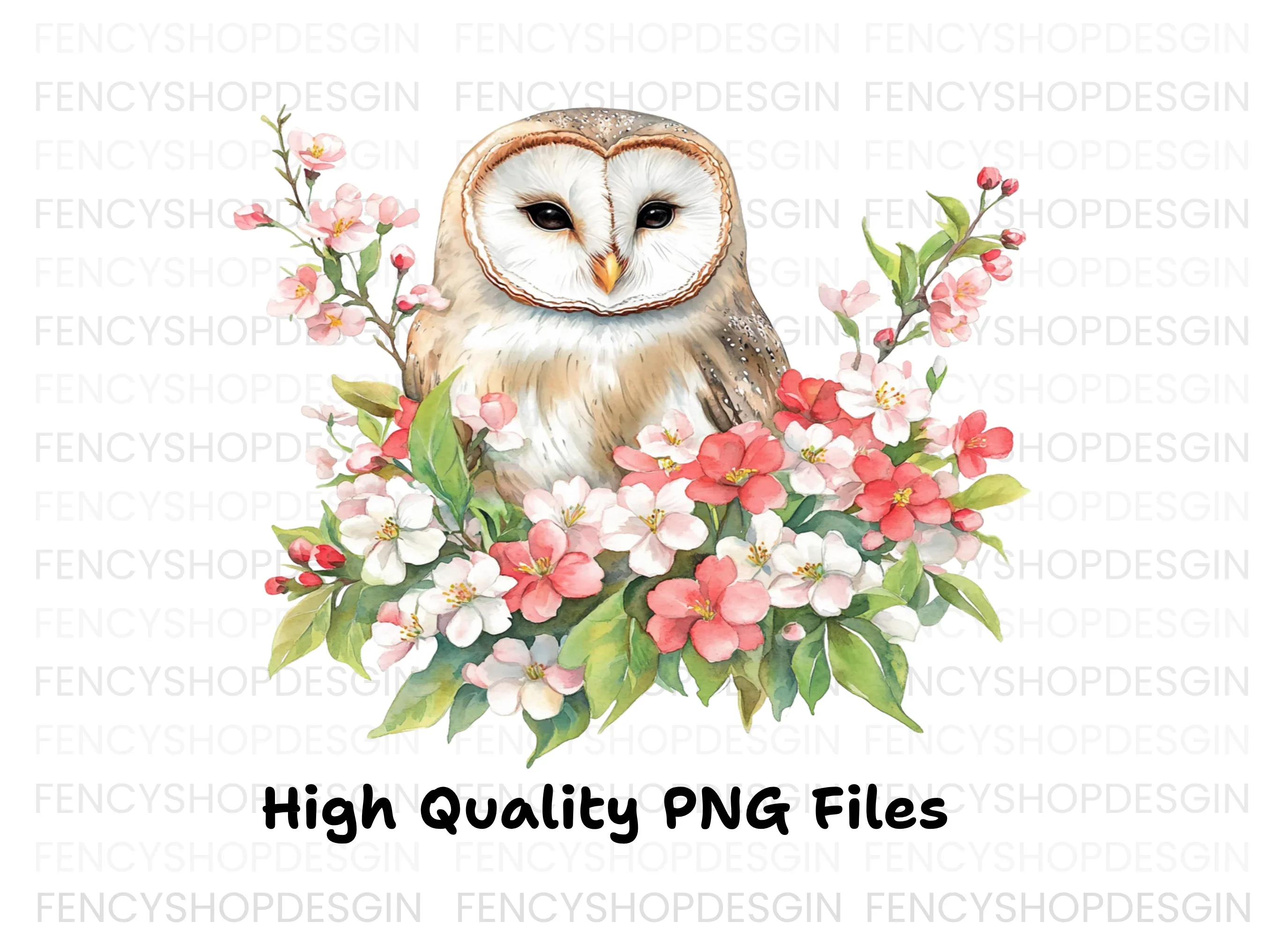 Floral Barn Owl Clipart Bundle - Image 2