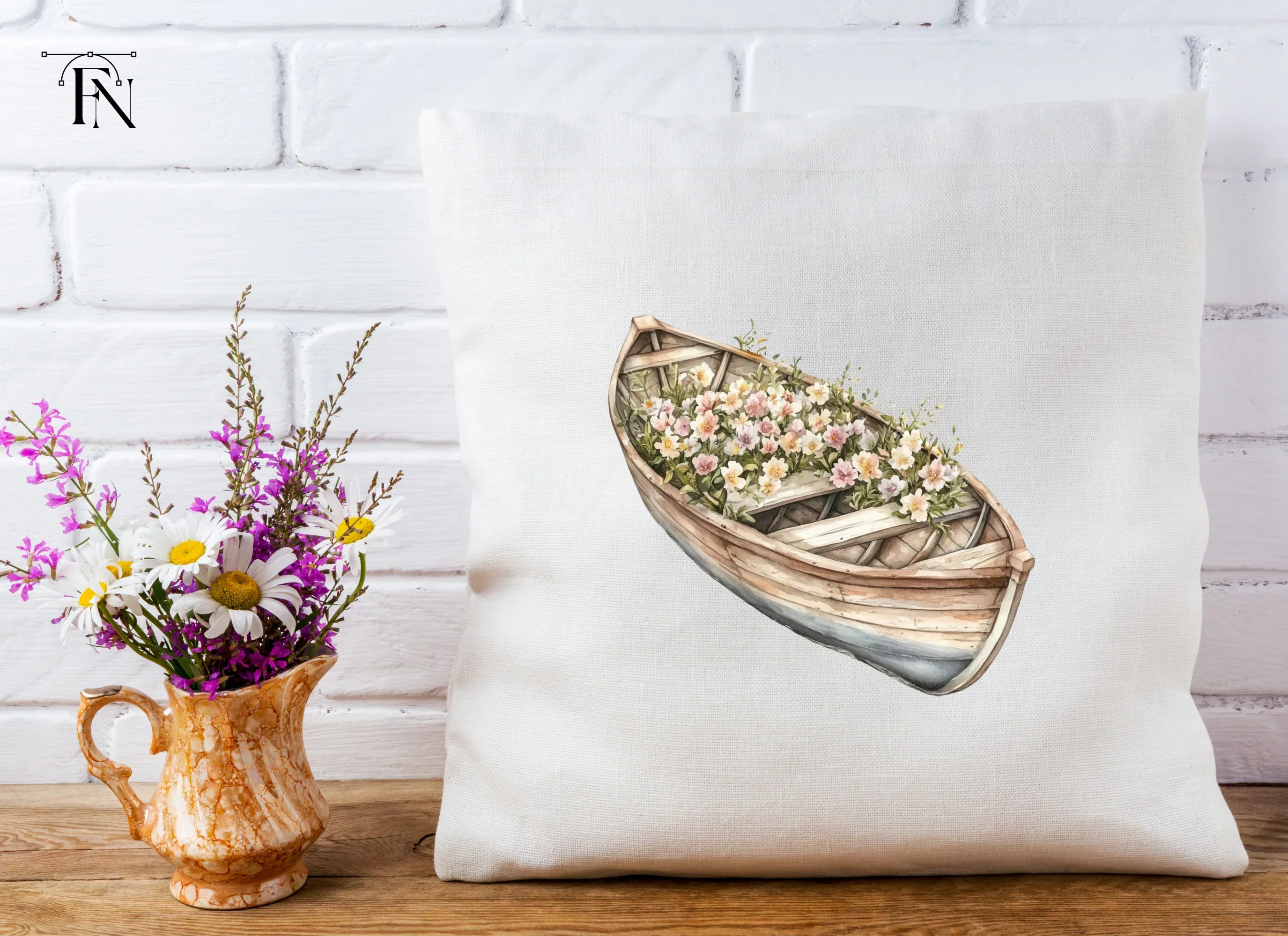 Floral Boat Clipart Bundle - Image 5
