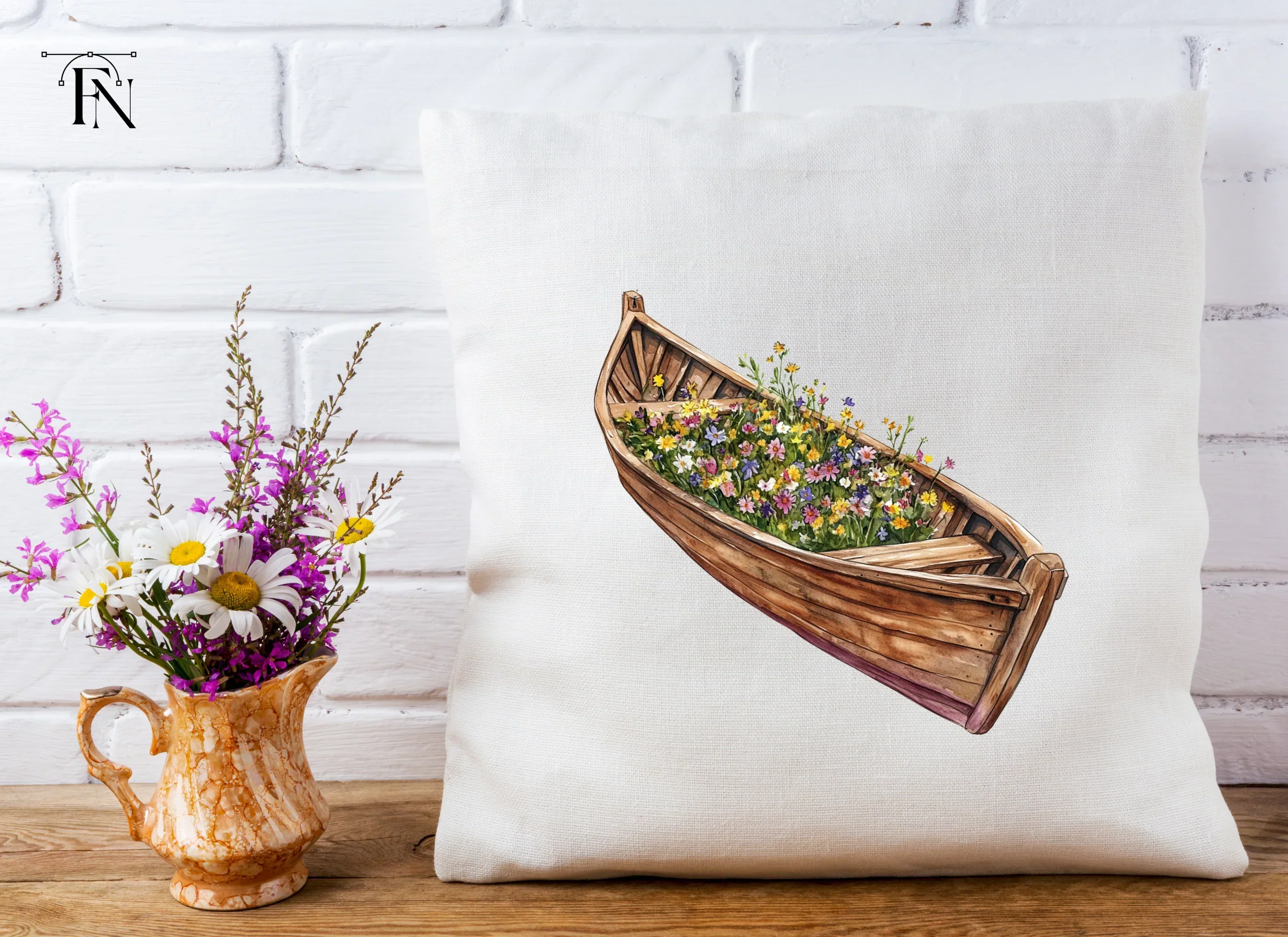 Floral Boat Clipart Bundle - Image 4