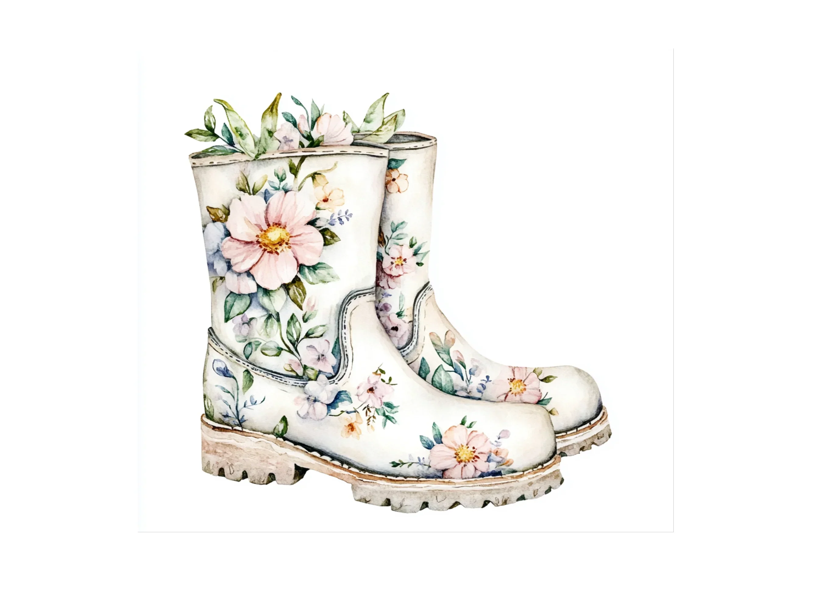 Floral Boots Clipart Bundle - Image 3
