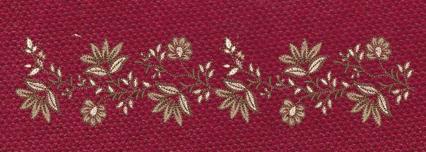 Floral Border Gray Embroidery Design