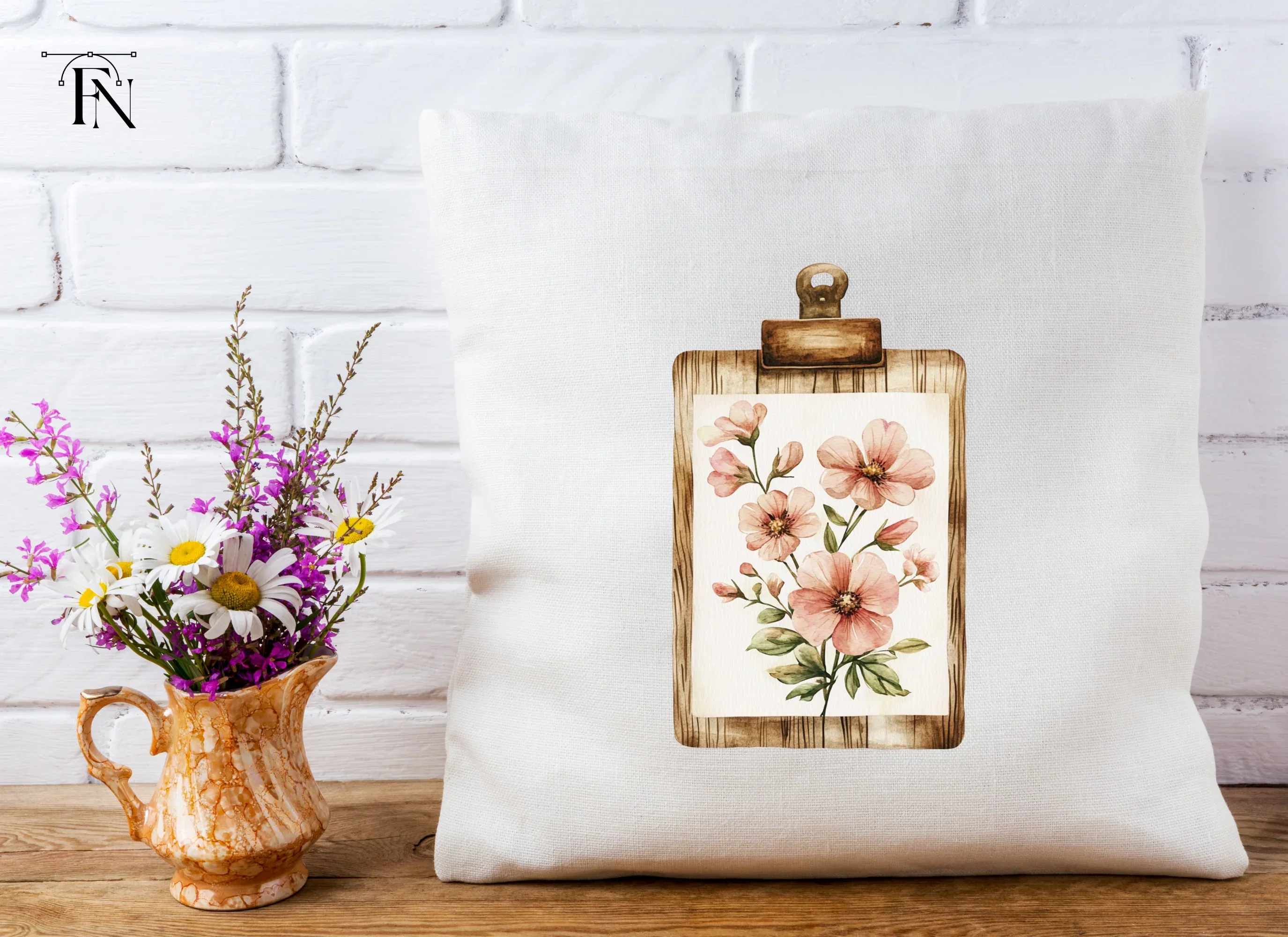Floral Clipboard Clipart Bundle - Image 5