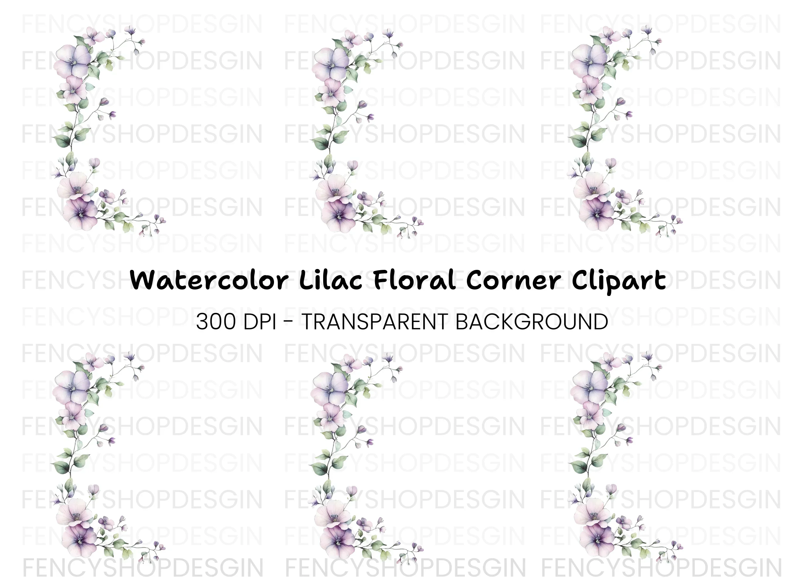 Floral Corner Clipart Bundle