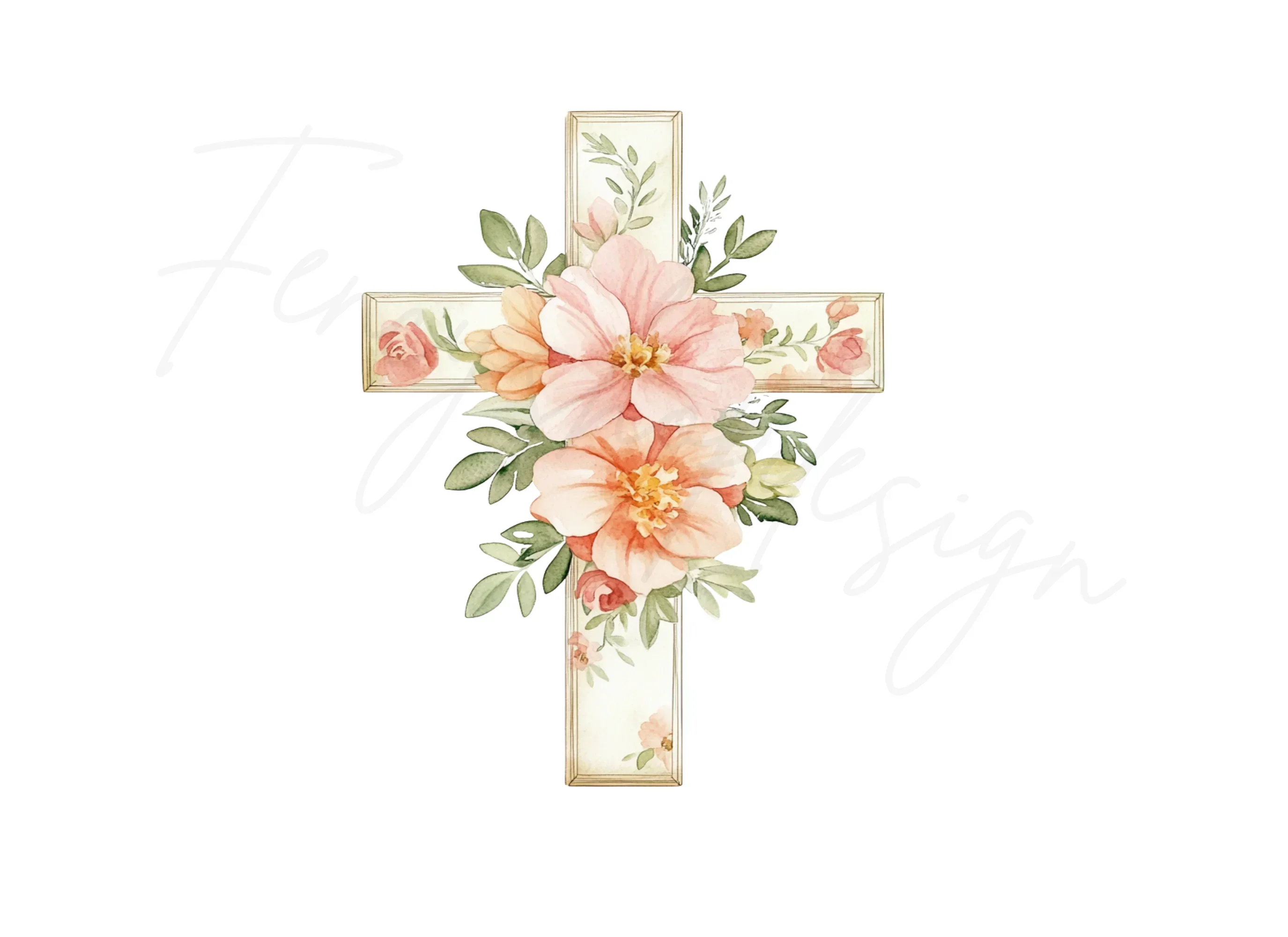 Floral Crosses Clipart Bundle - Image 2