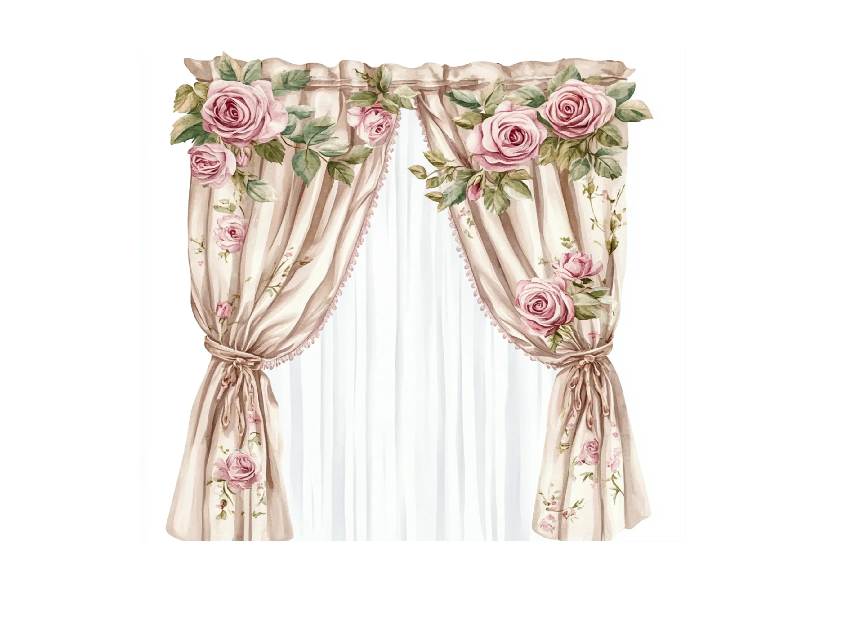Floral Drapes Clipart Bundle - Image 3