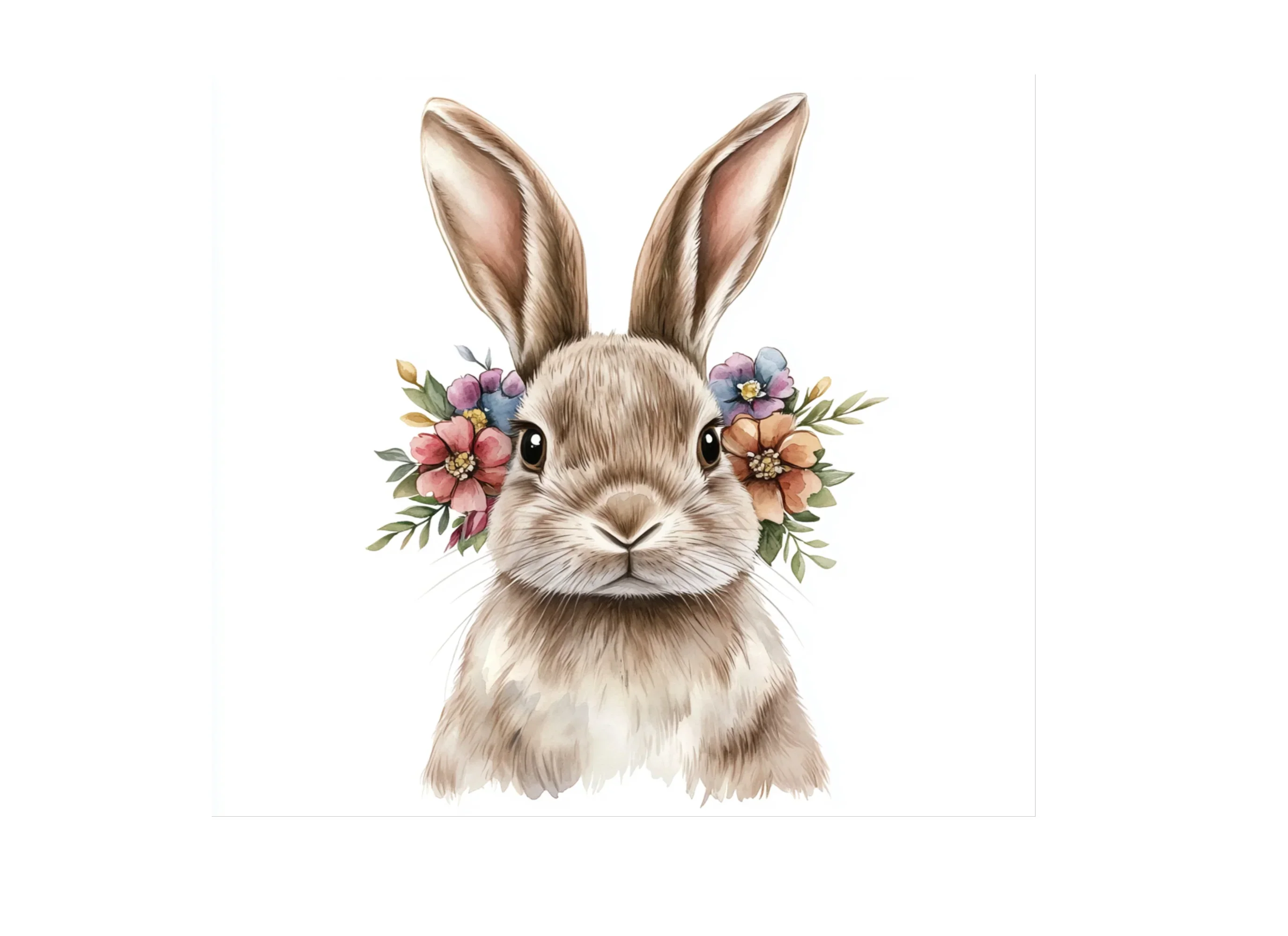 Floral Easter Bunny Clipart Bundle - Image 3