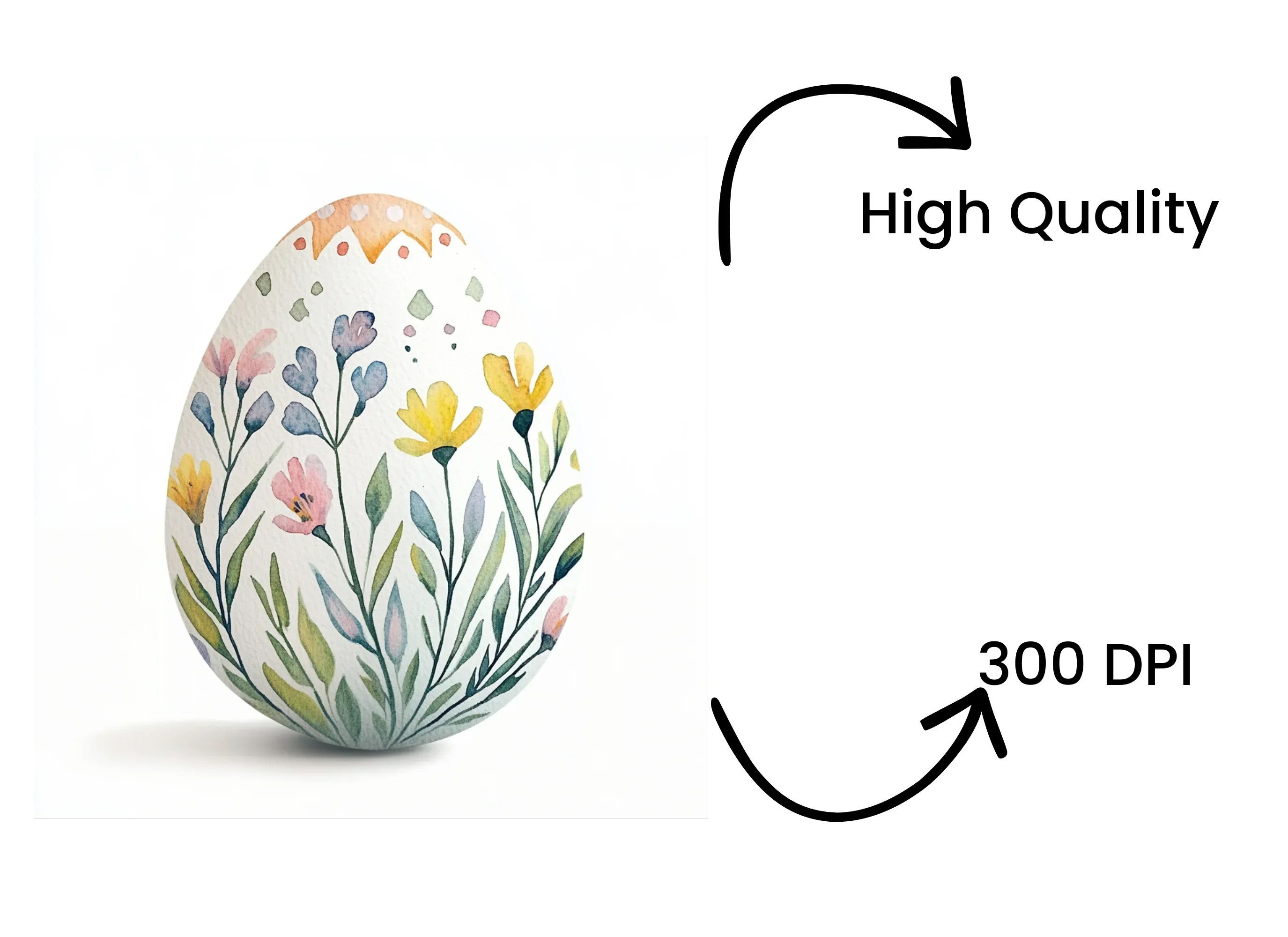Floral Easter Eggs Clipart Bundle - Image 4