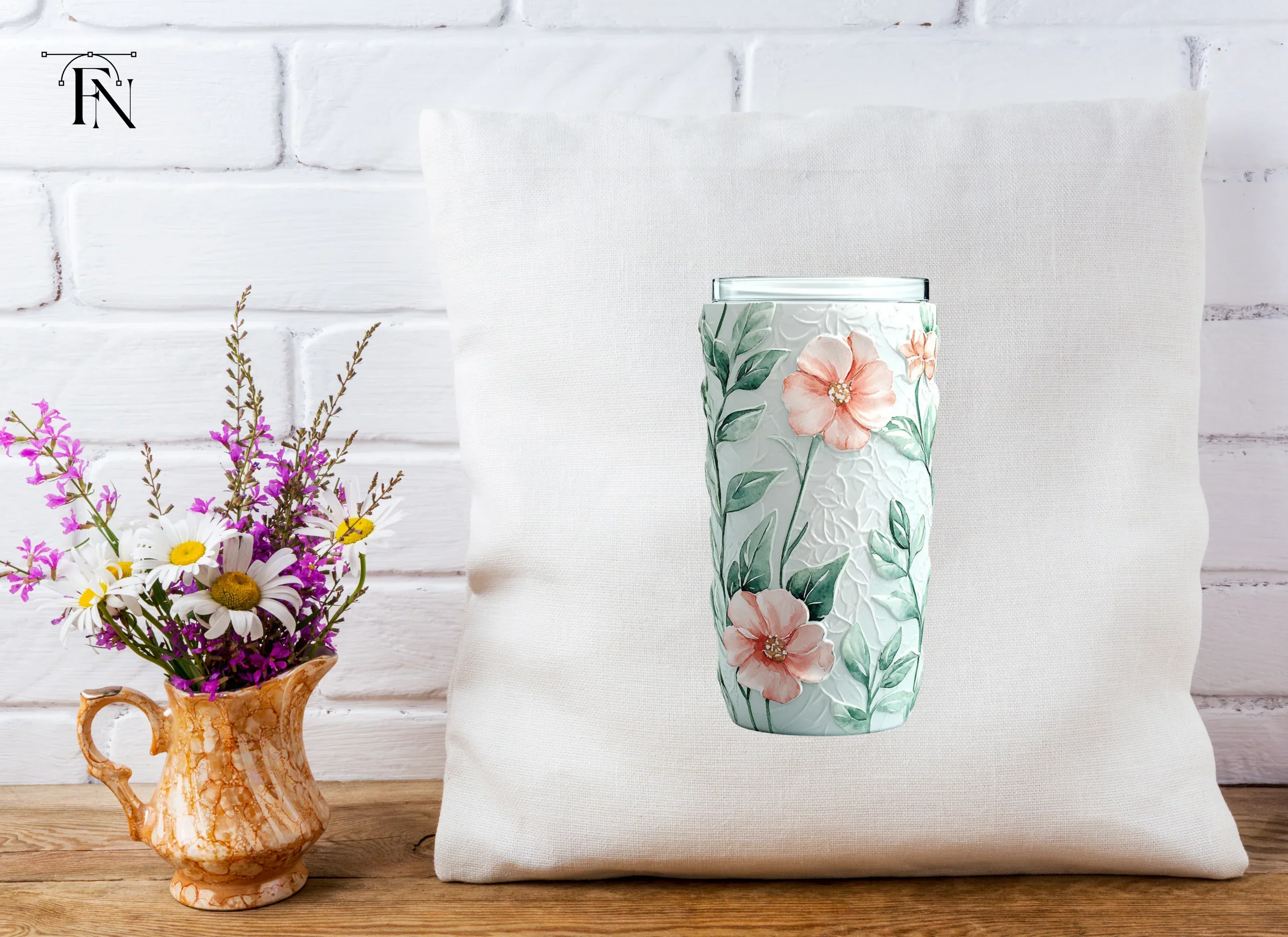 Floral Embossed Tumbler Clipart Bundle - Image 5