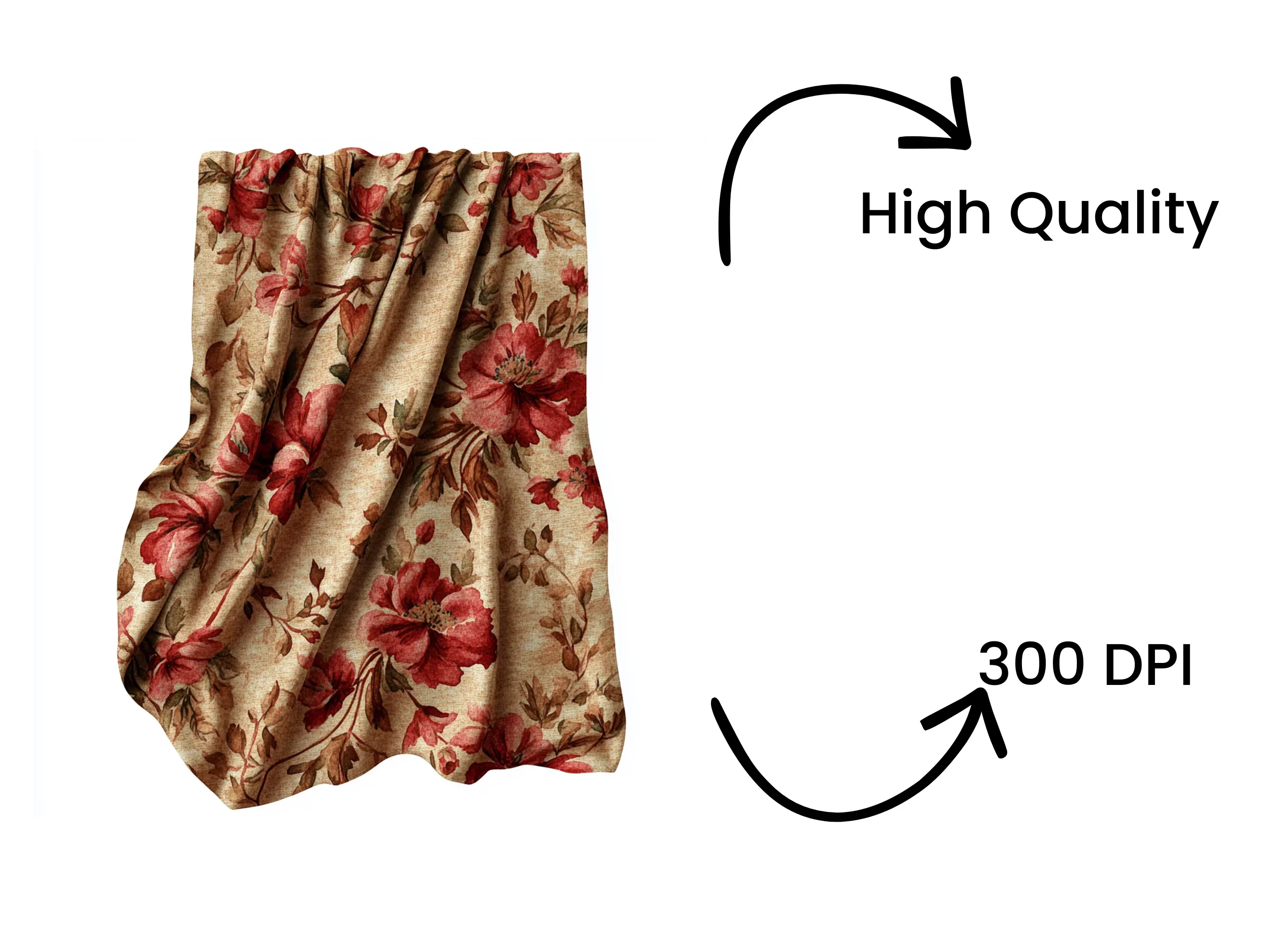 Floral Fabric Pattern Clipart Bundle - Image 4