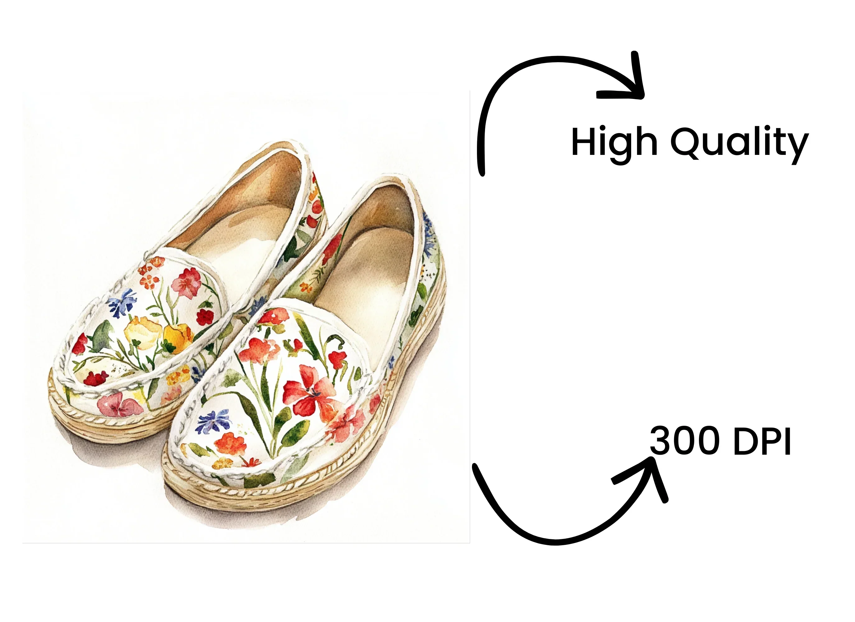 Floral Footwear Clipart Bundle - Image 4