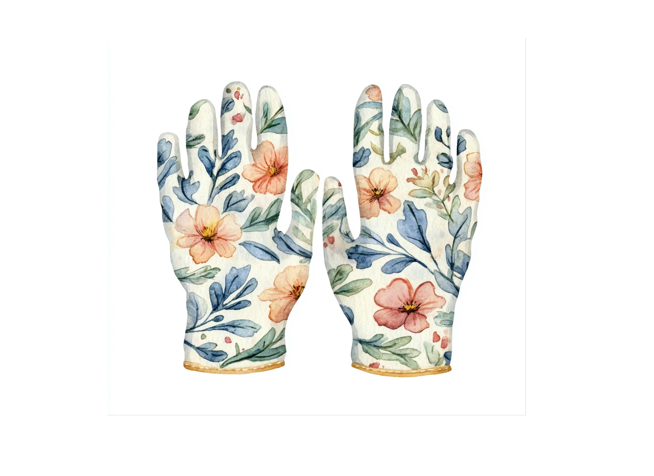 Floral Gardening Gloves Clipart Bundle - Image 2