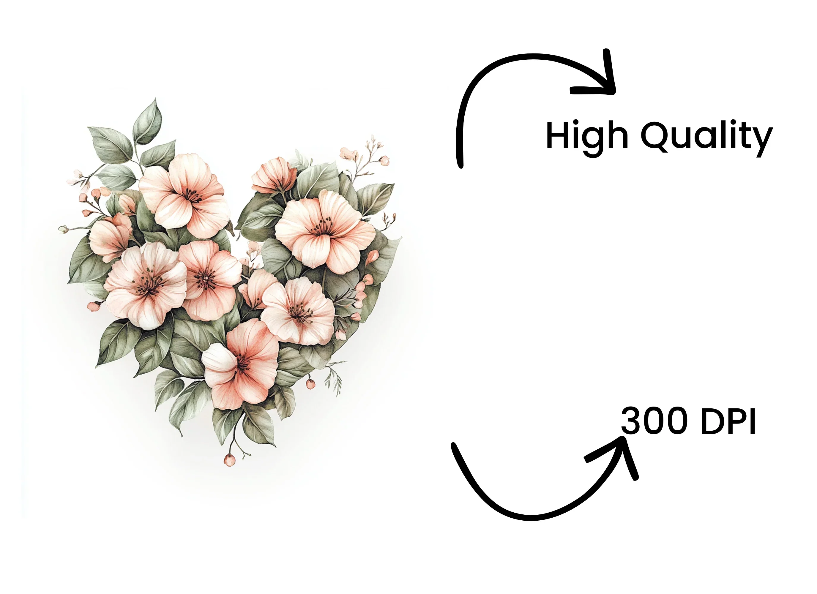 Floral Heart Clipart Bundle - Image 4