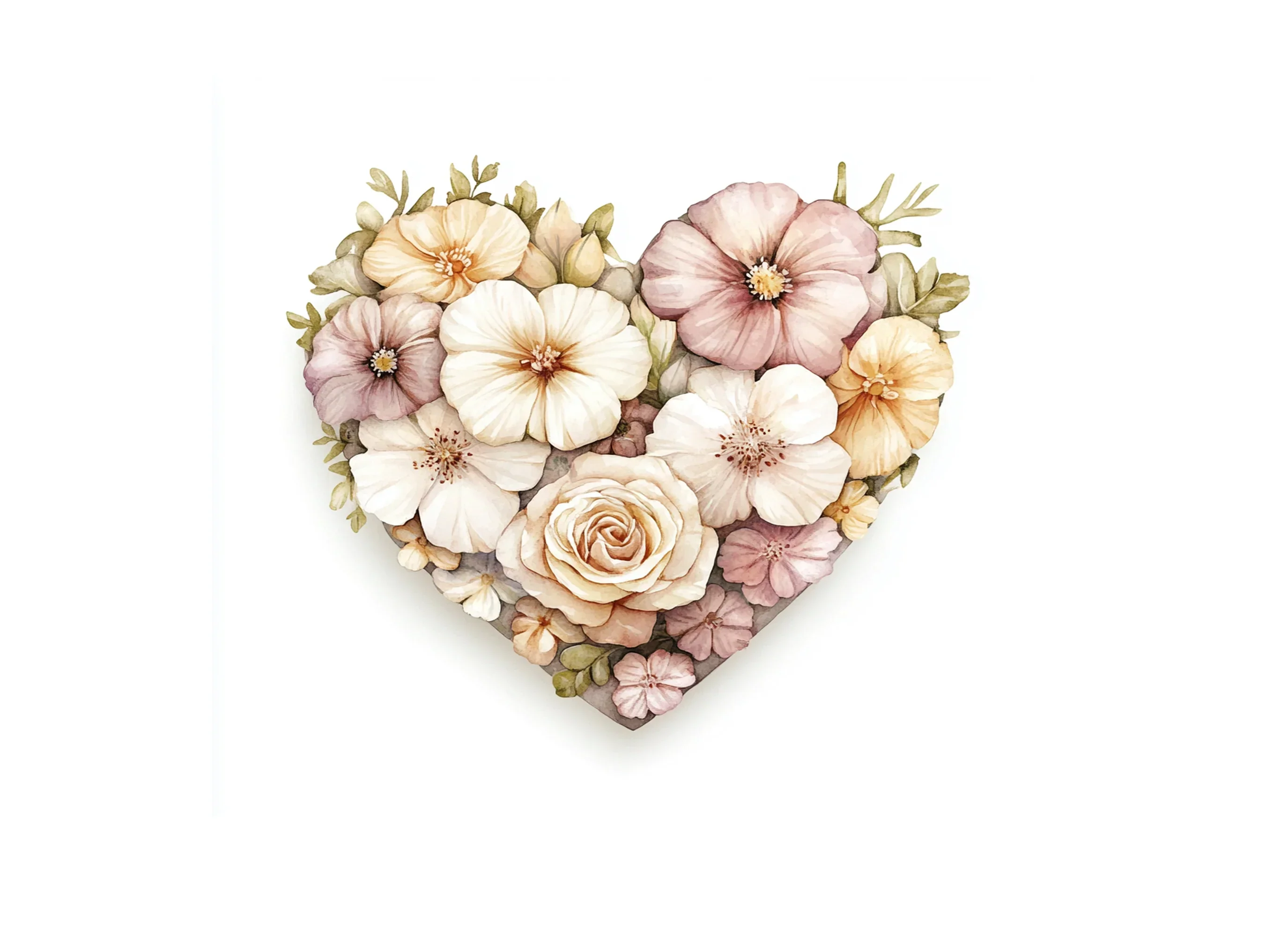 Floral Heart Clipart Bundle - Image 2