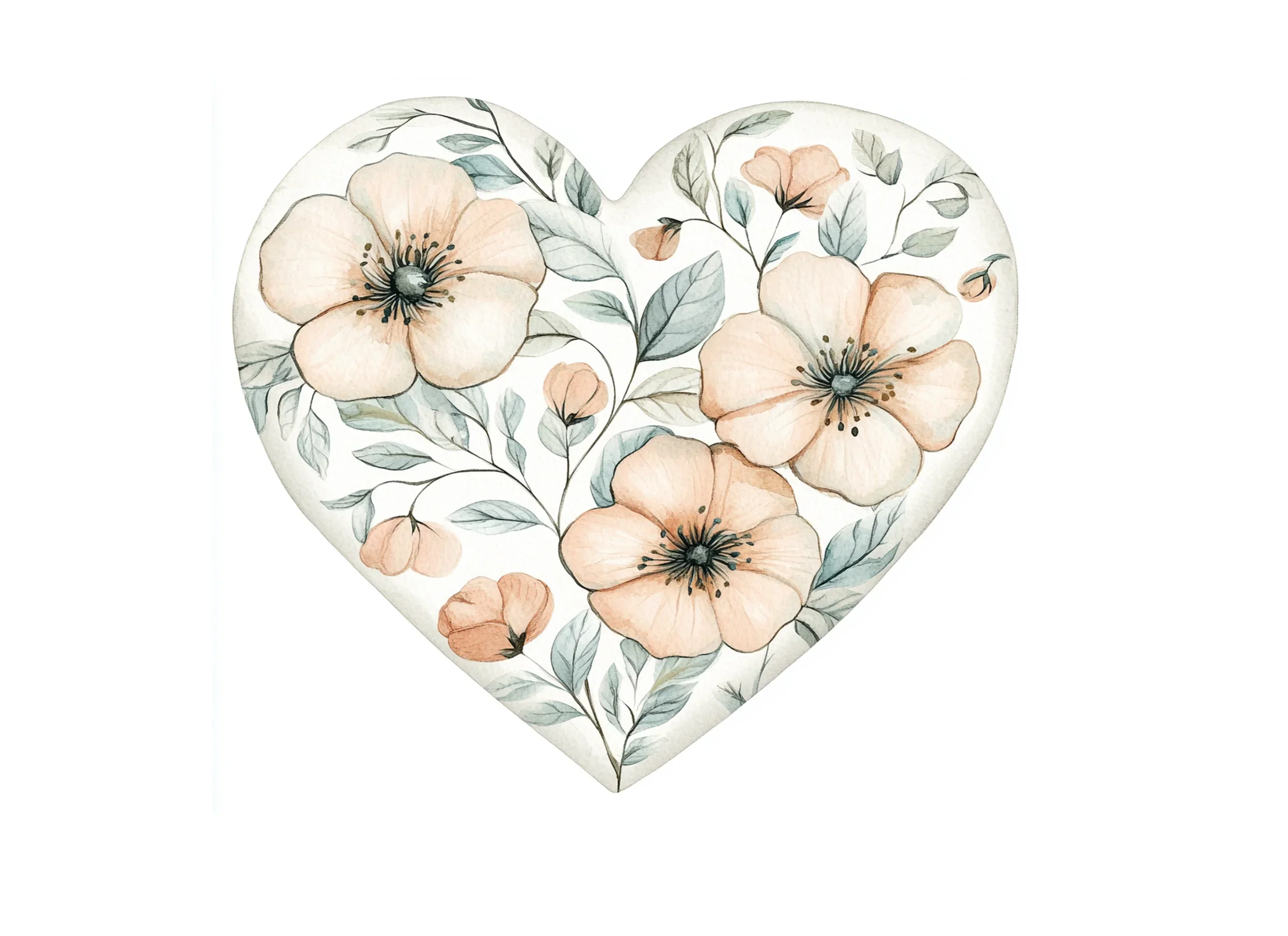 Floral Heart Clipart Bundle - Image 3
