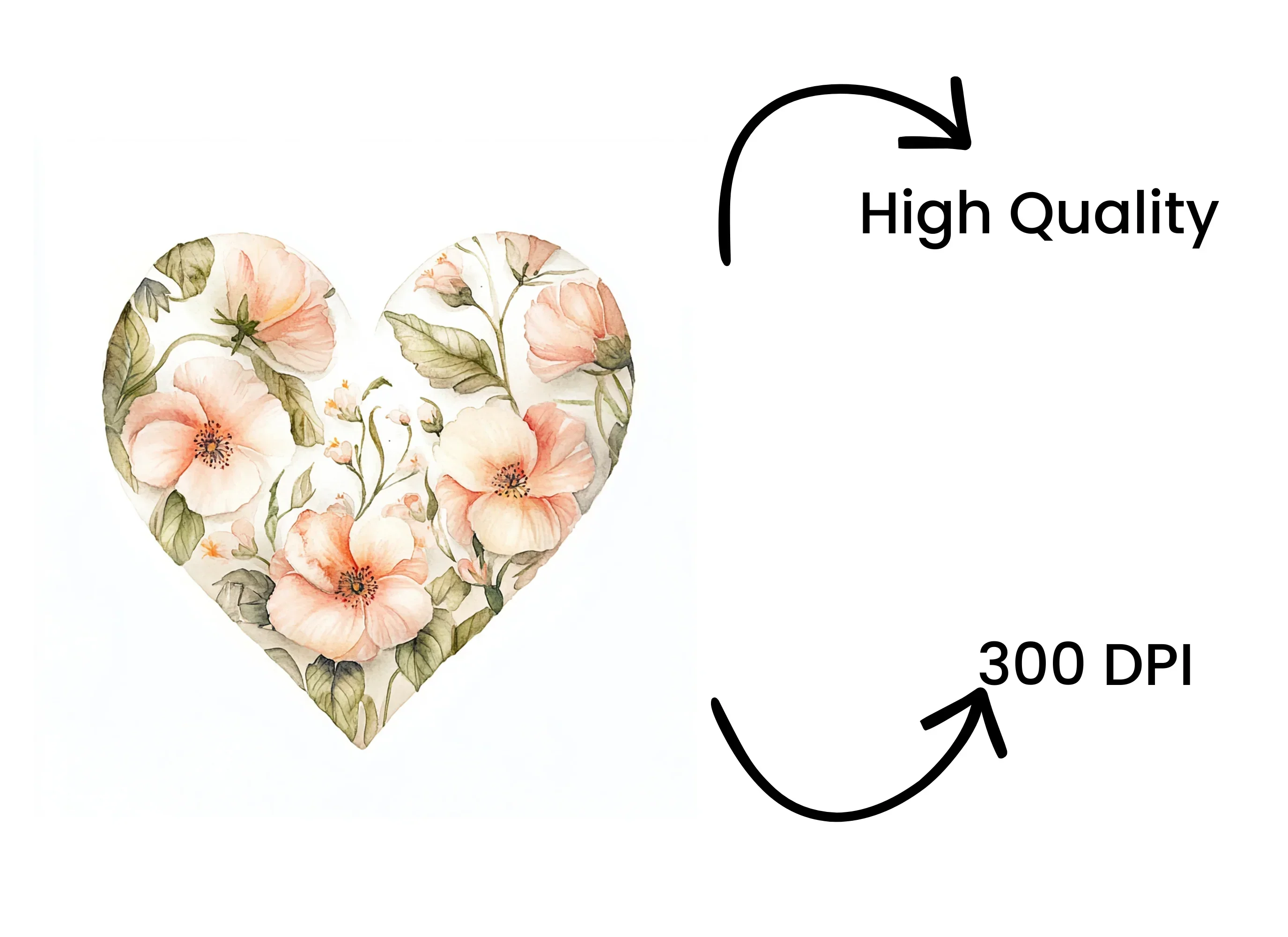 Floral Heart Clipart Bundle - Image 4