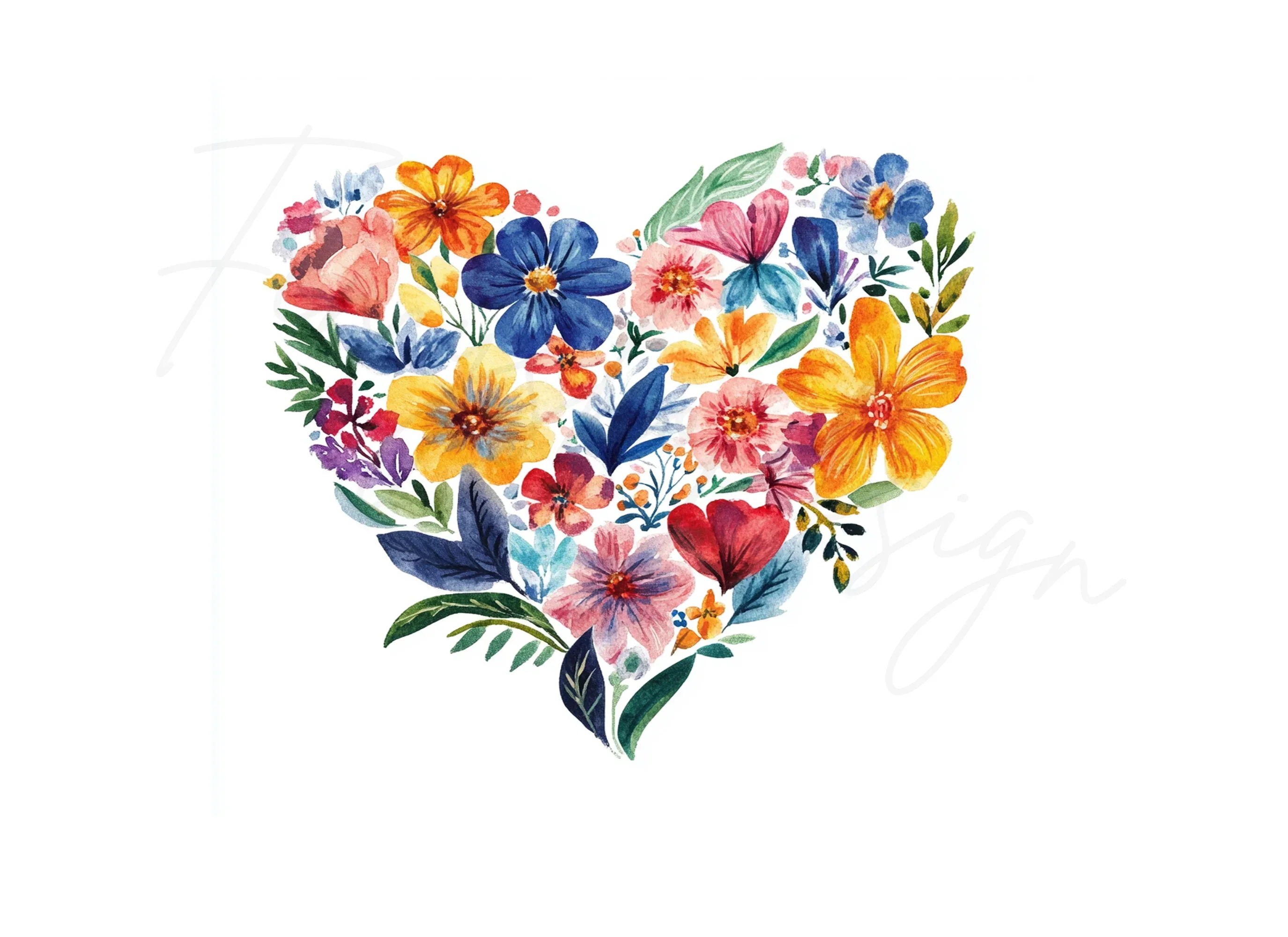Floral Heart Clipart Bundle - Image 3