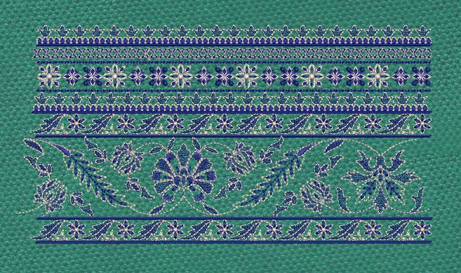 Floral Jacquard Woven Purple Embroidery Design