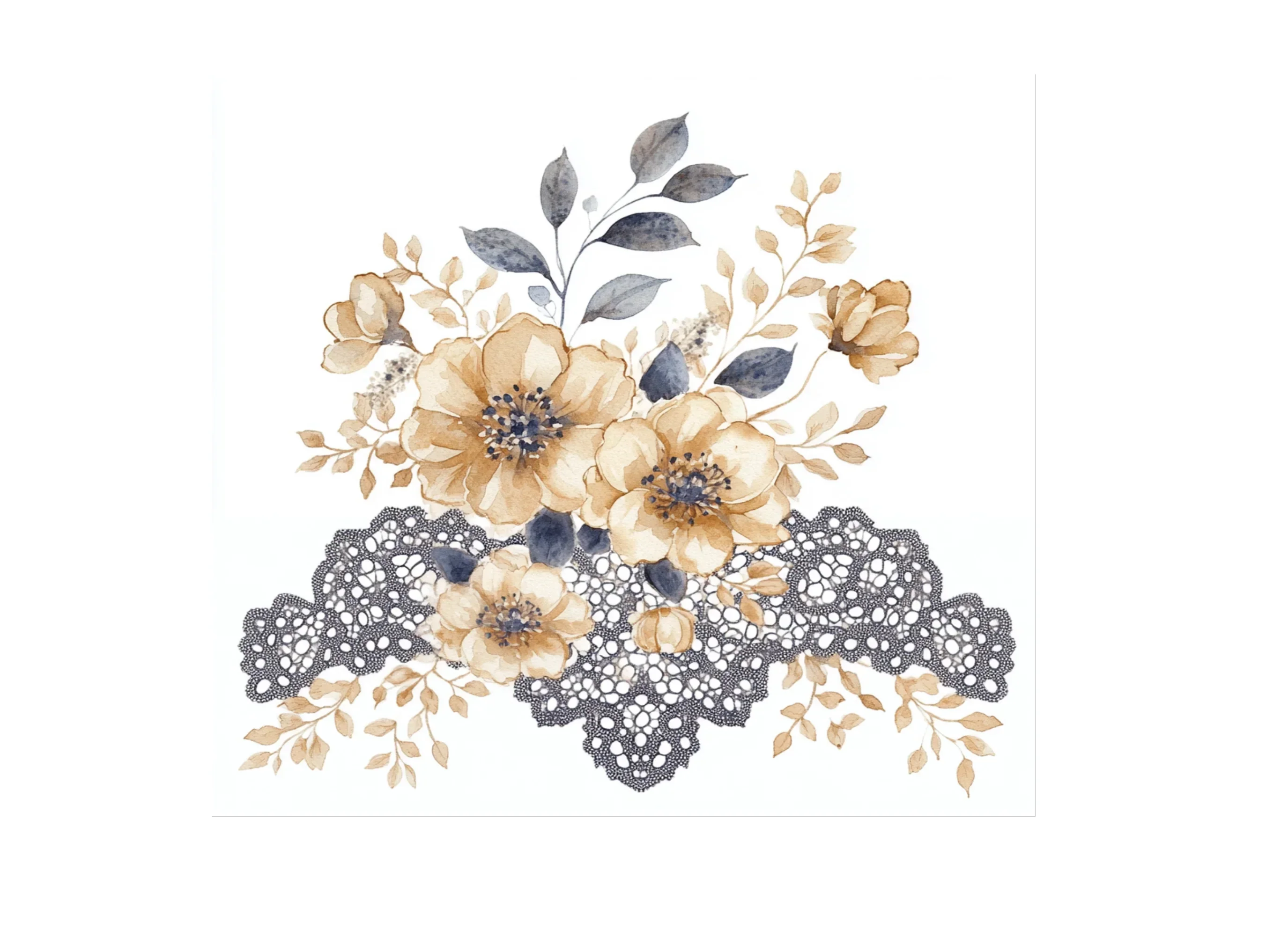 Floral Lace Clipart Bundle - Image 3