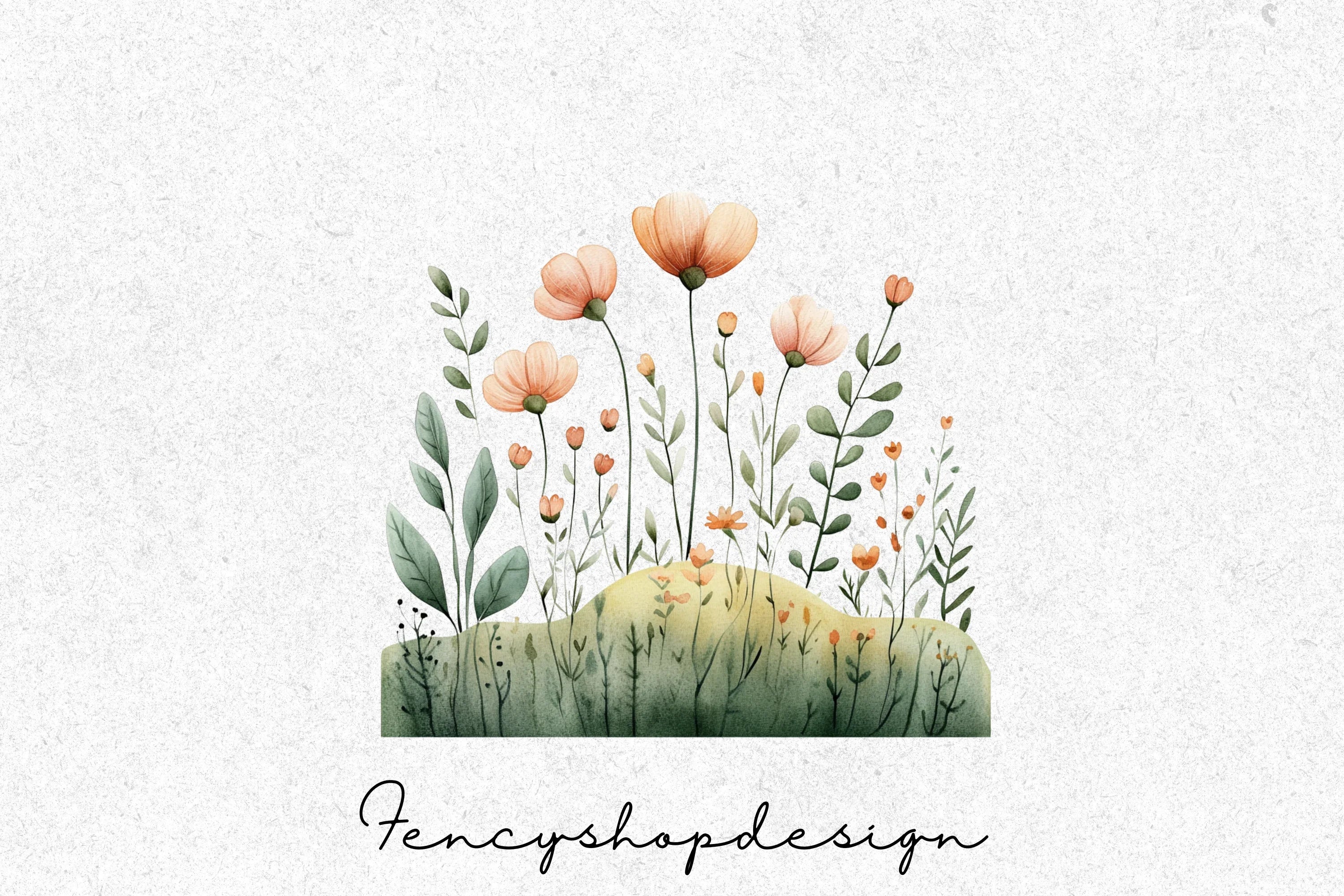 Floral Landscape Clipart Bundle - Image 3
