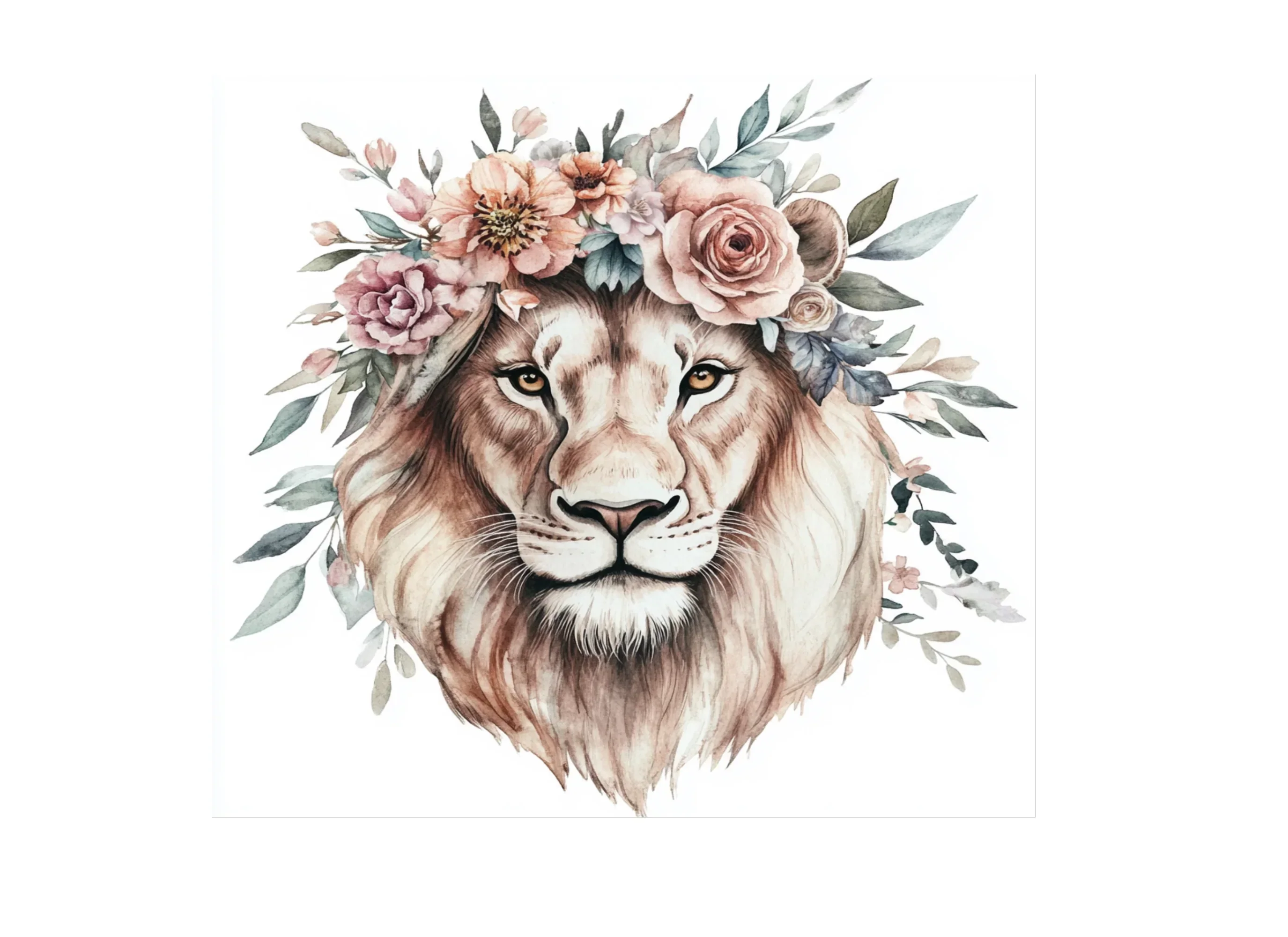 Floral Lion King Clipart Bundle - Image 2