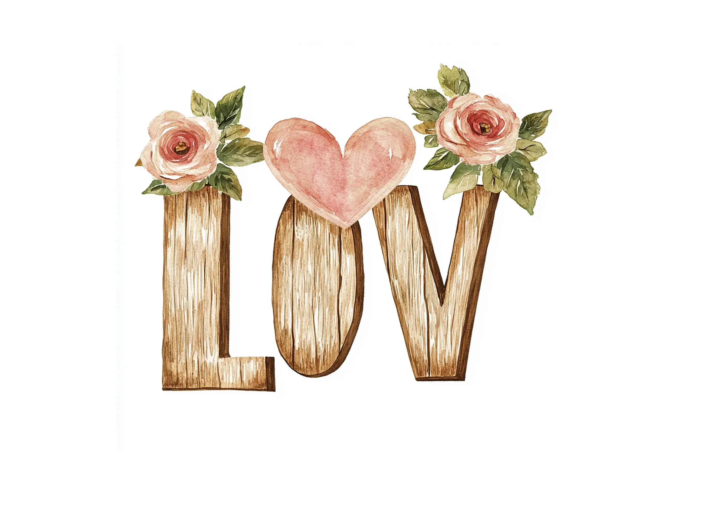 Floral Love Clipart Bundle - Image 2