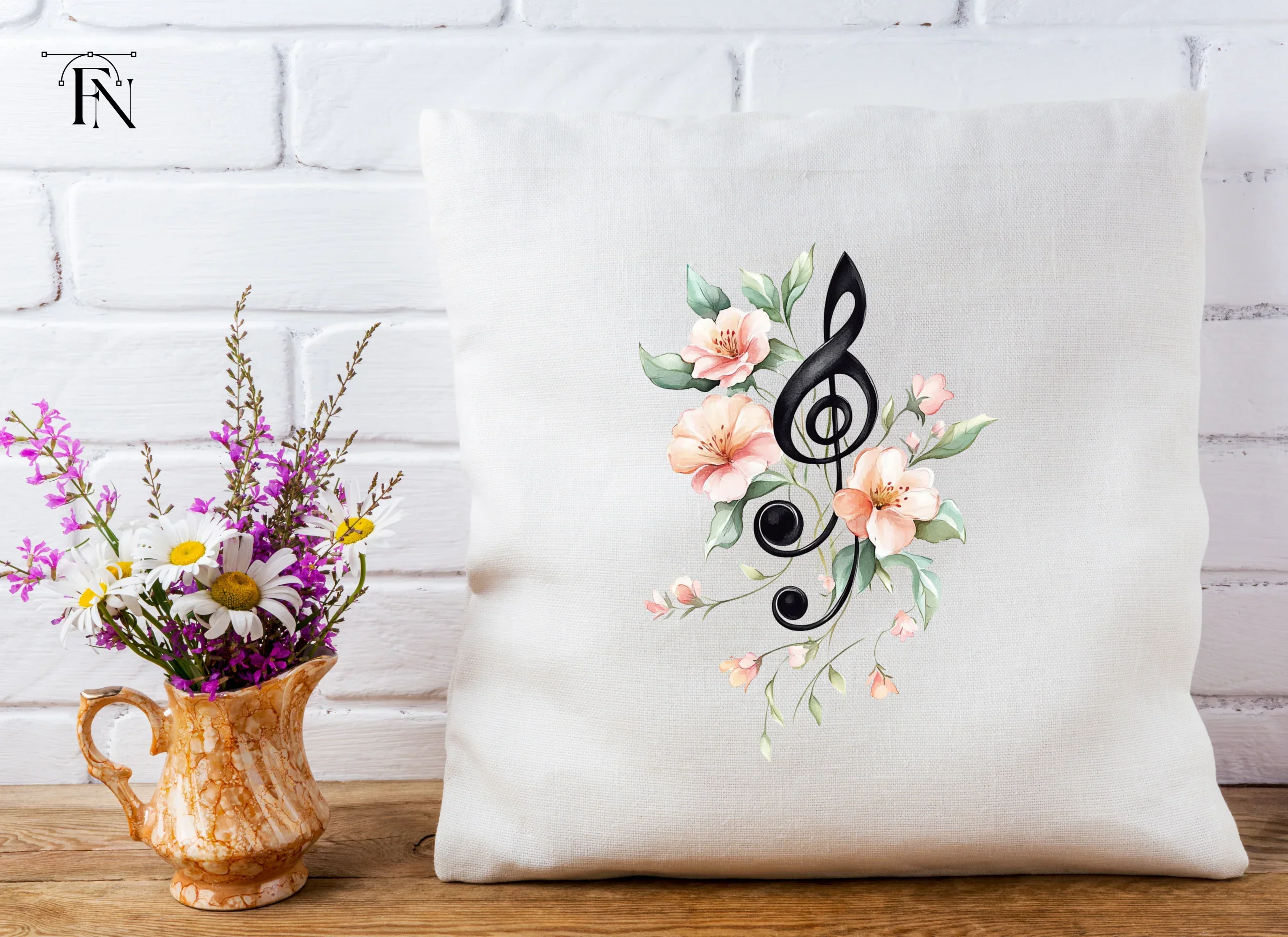 Floral Music Notes Clipart Bundle - Image 5