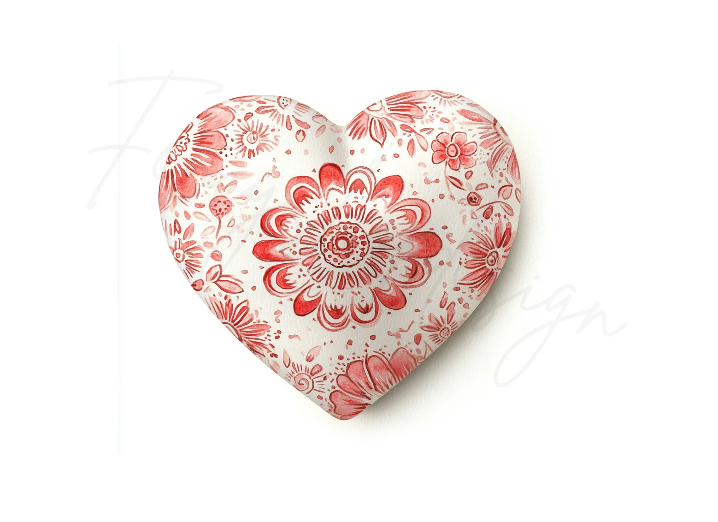 Floral Patterned Hearts Clipart Bundle - Image 3