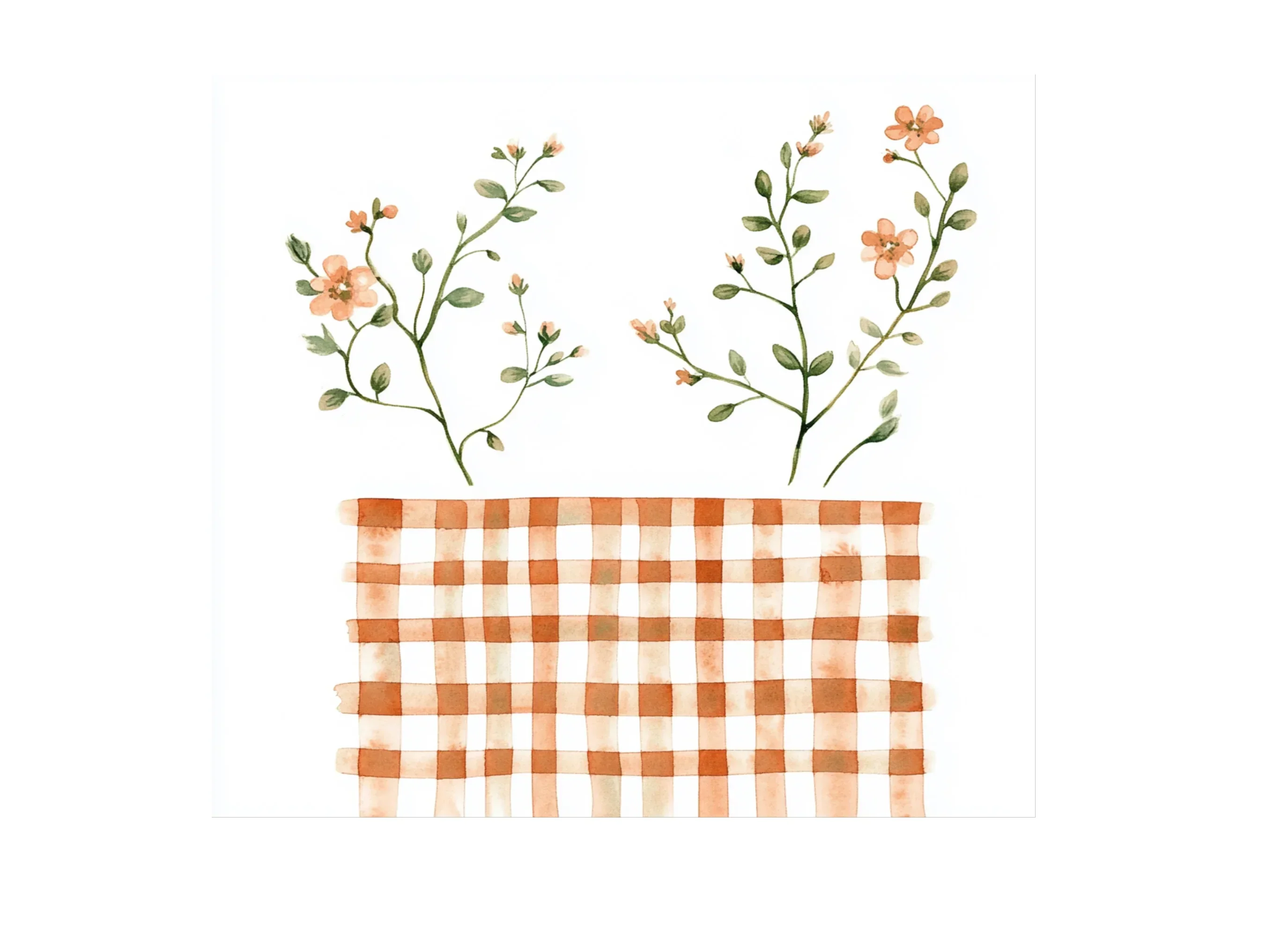 Floral Plaid Clipart Bundle - Image 2