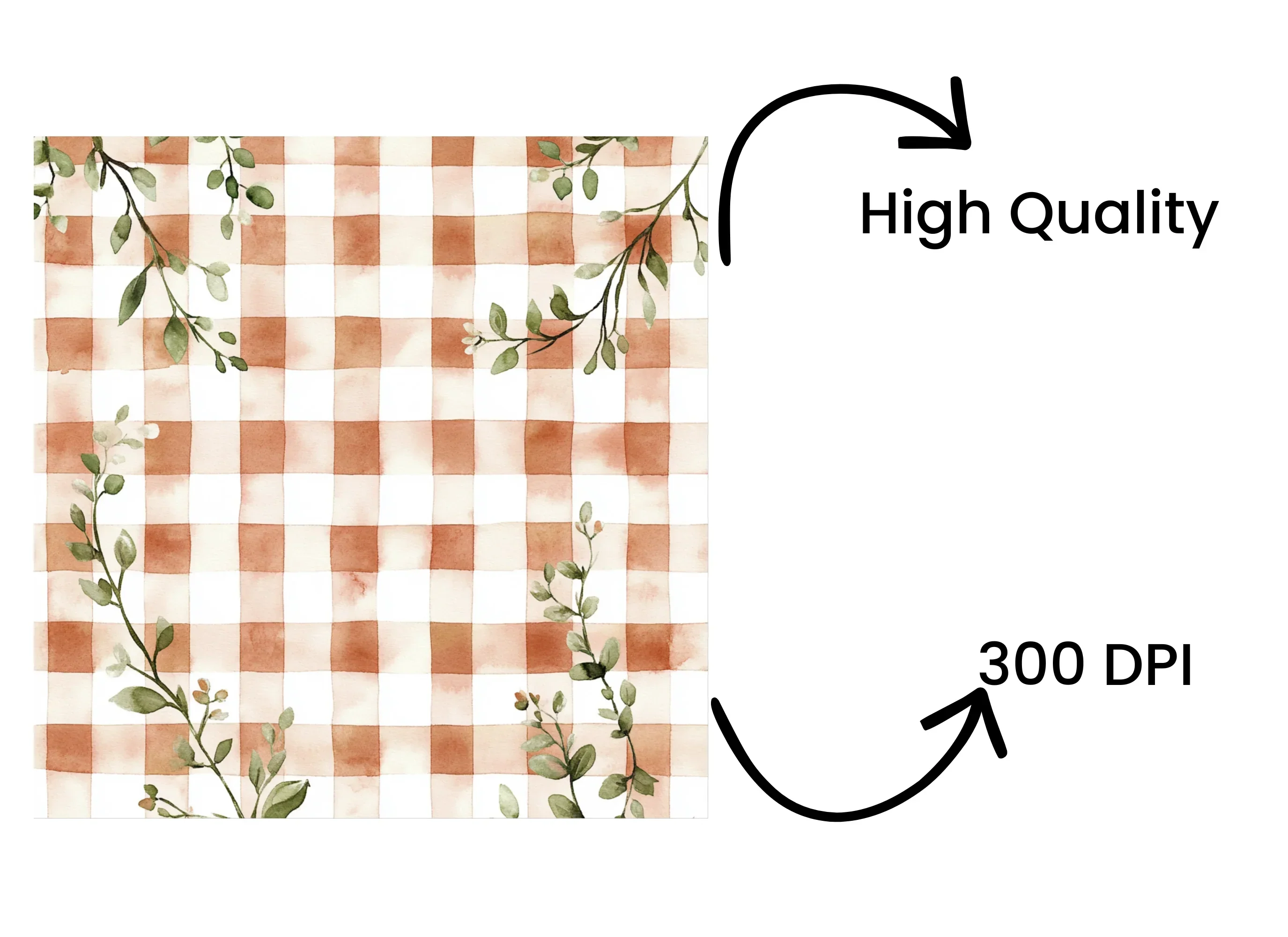 Floral Plaid Clipart Bundle - Image 4
