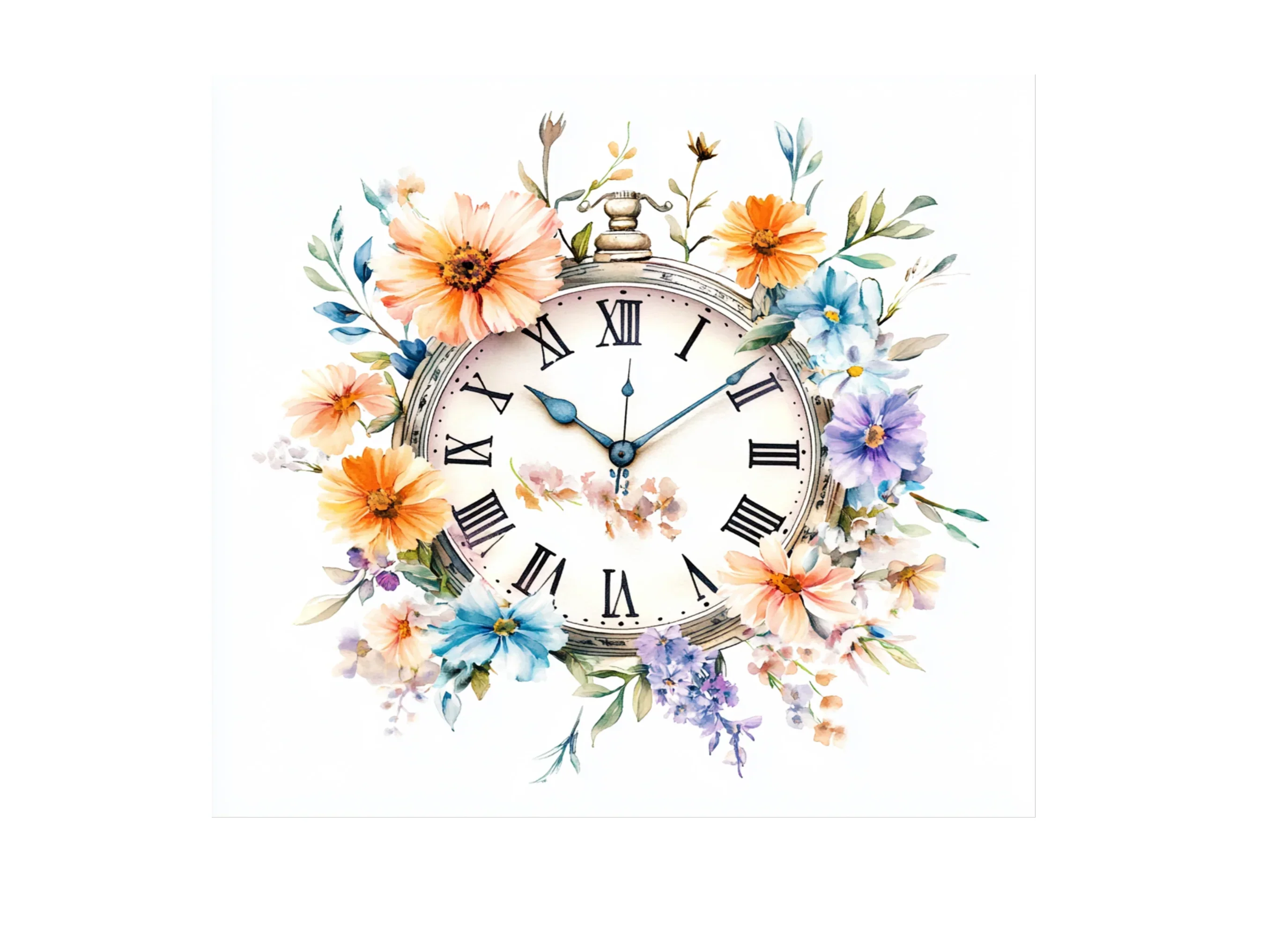 Floral Pocket Watch Clipart Bundle - Image 2