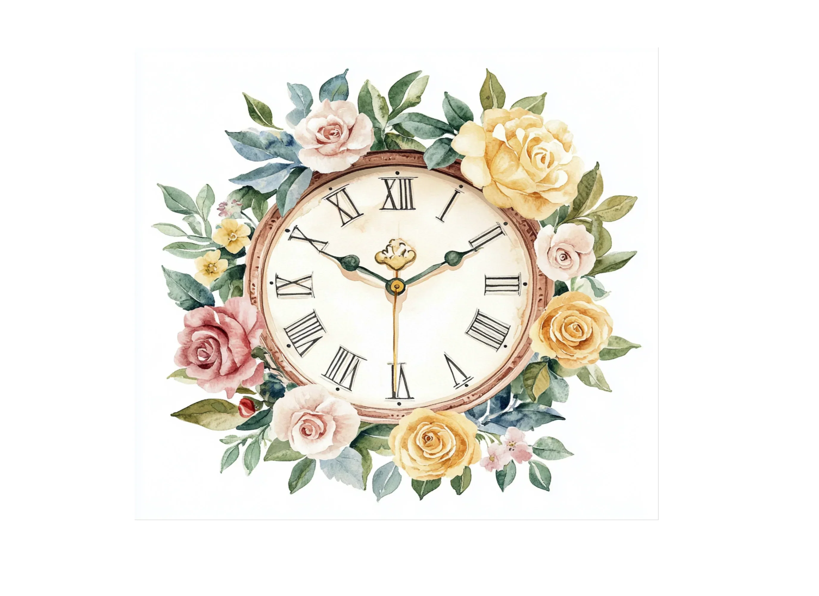 Floral Pocket Watch Clipart Bundle - Image 3