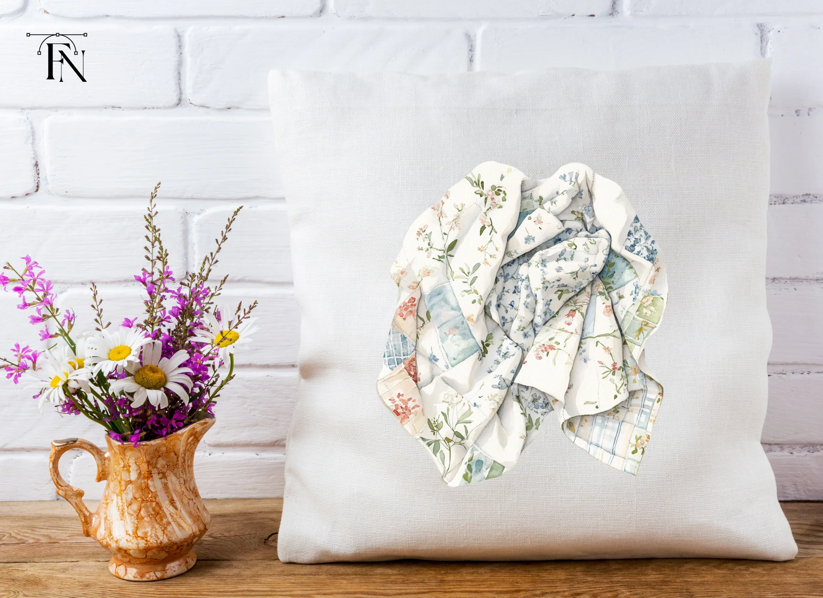 Floral Quilt Clipart Bundle - Image 5
