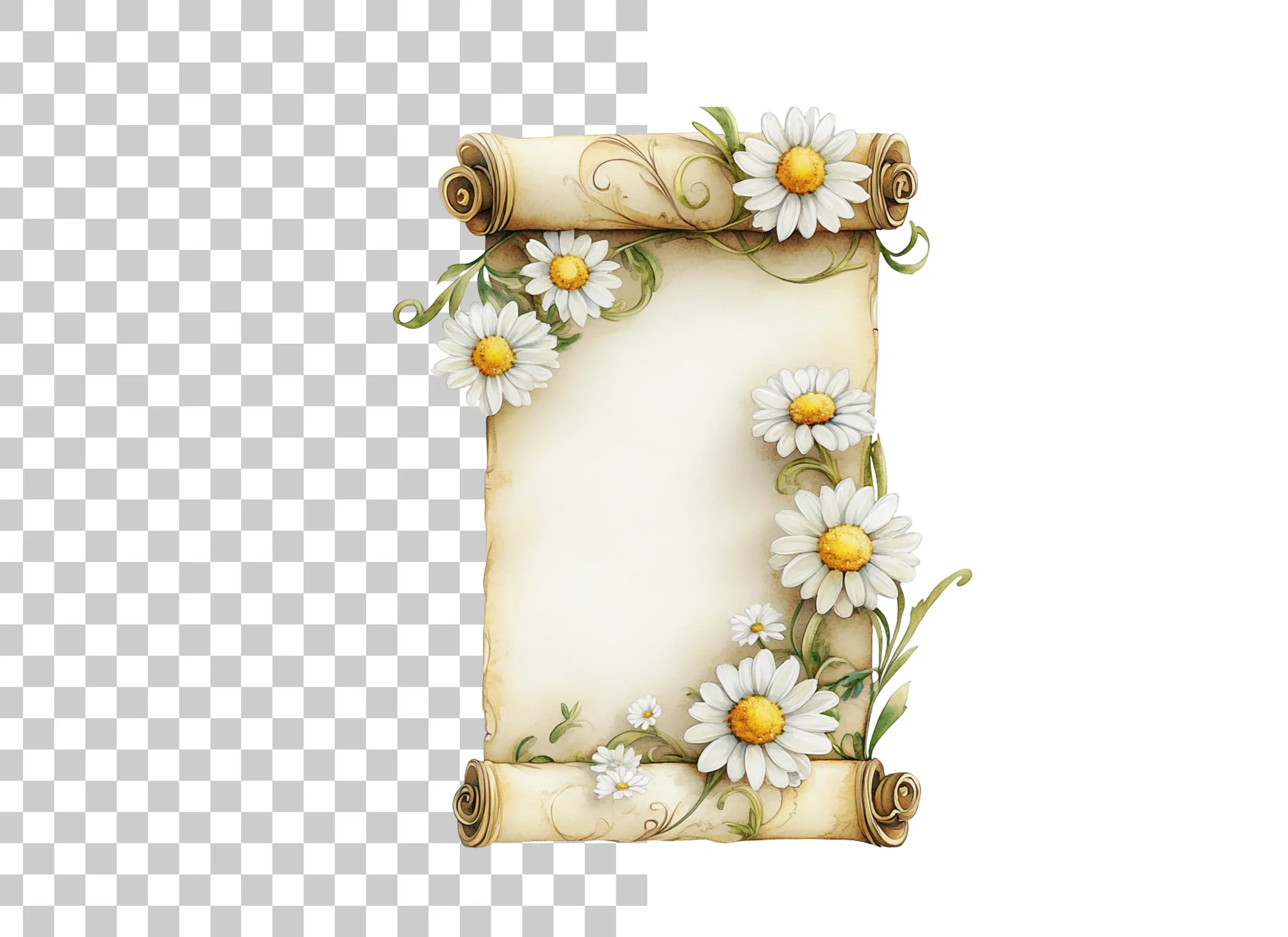 Floral Scroll Border Clipart Bundle - Image 2