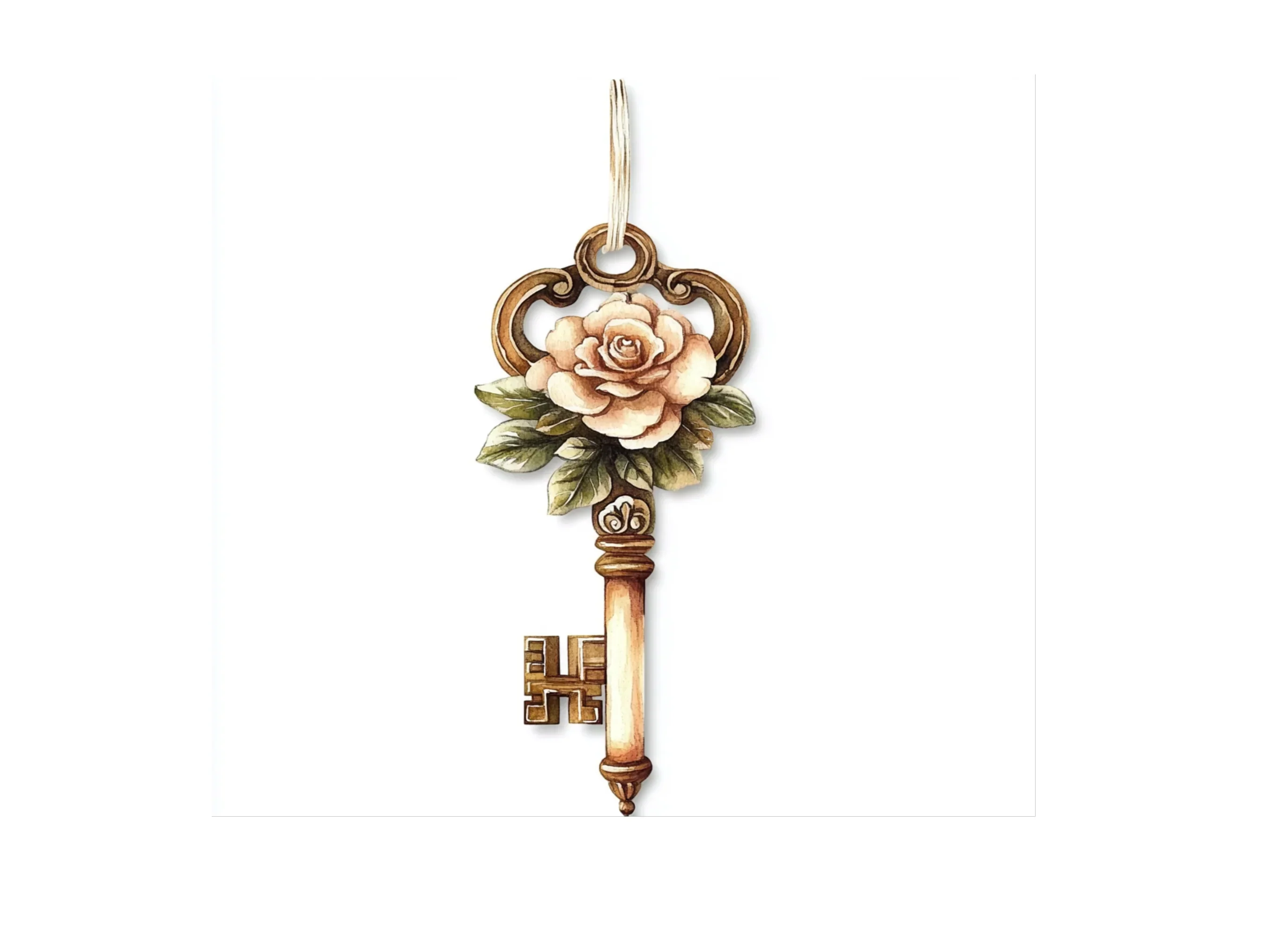 Floral Skeleton Keys Clipart Bundle - Image 2