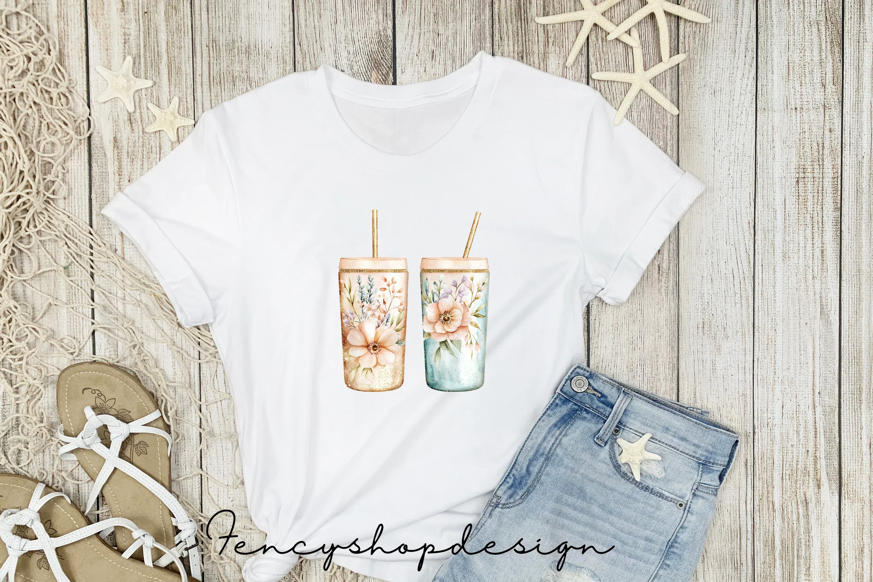 Floral Skinny Tumbler Clipart Bundle - Image 5