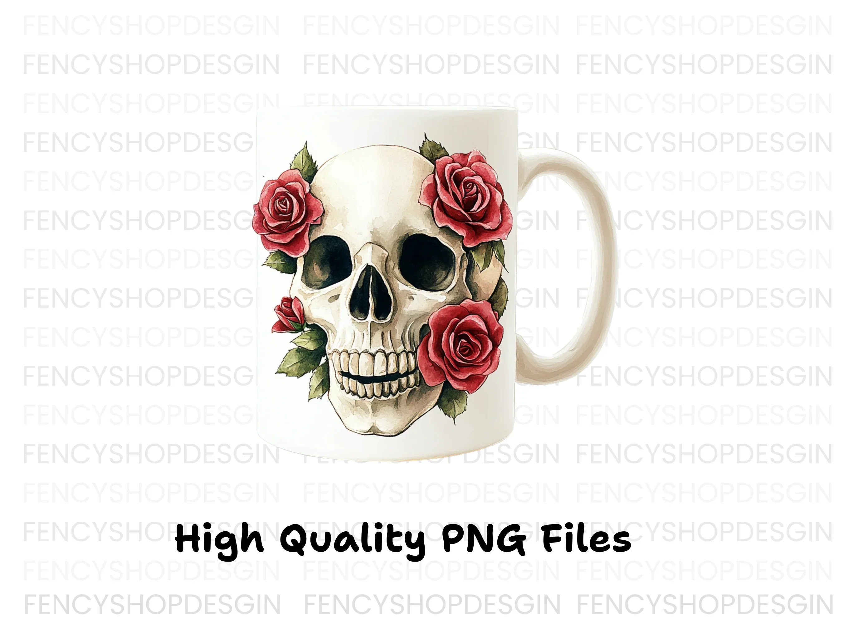 Floral Skull Clipart Bundle - Image 3