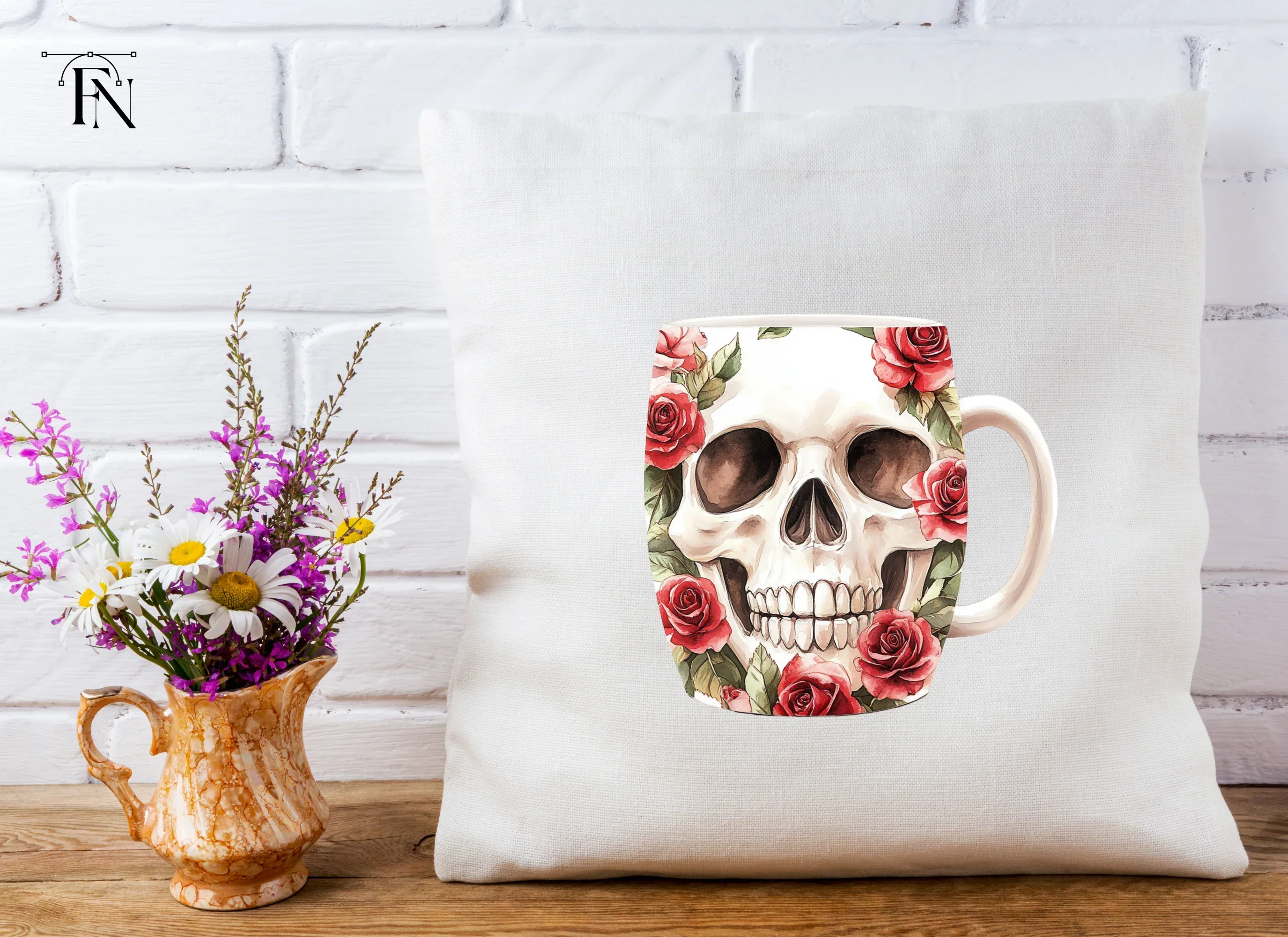 Floral Skull Clipart Bundle - Image 5