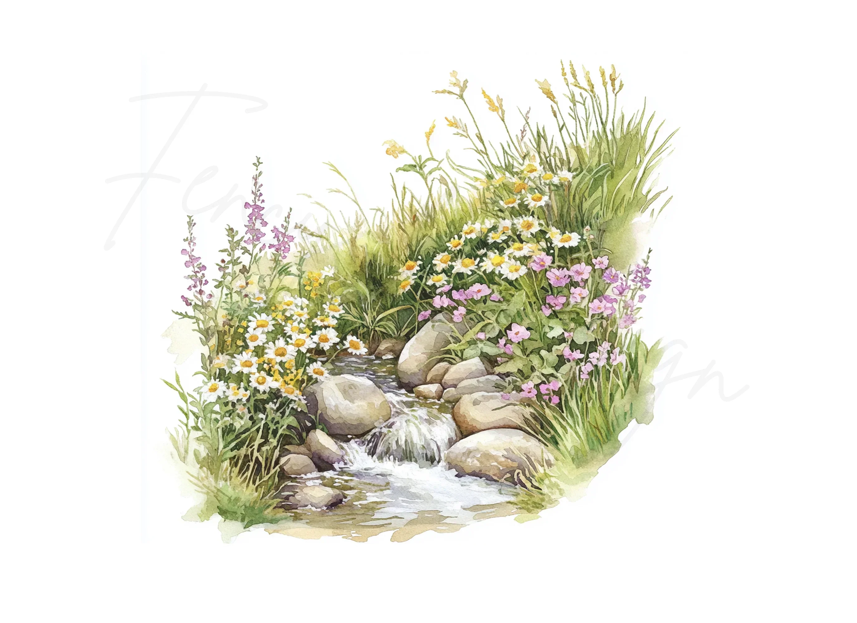 Floral Stream Clipart Bundle - Image 3