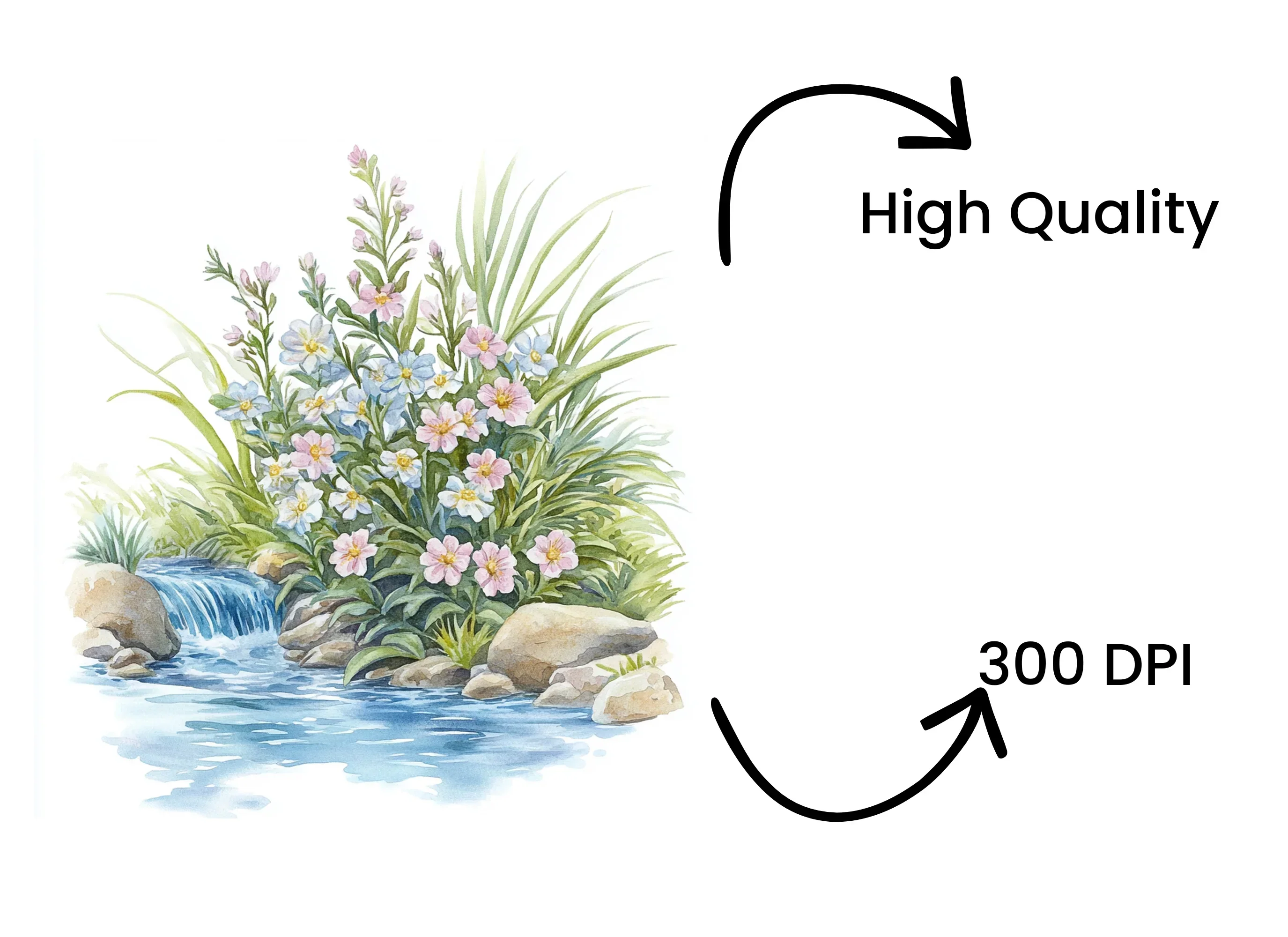 Floral Stream Clipart Bundle - Image 4