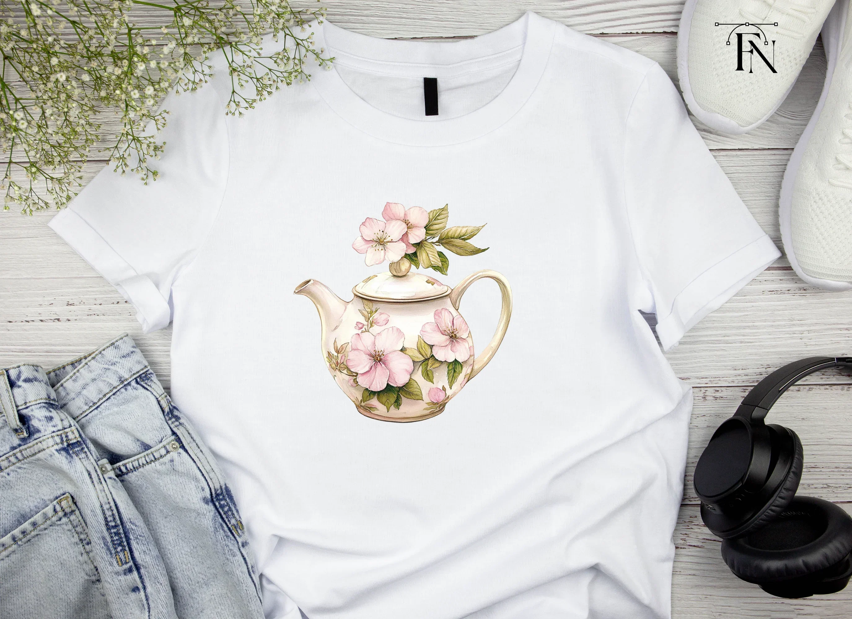 Floral Teapot Clipart Bundle - Image 2
