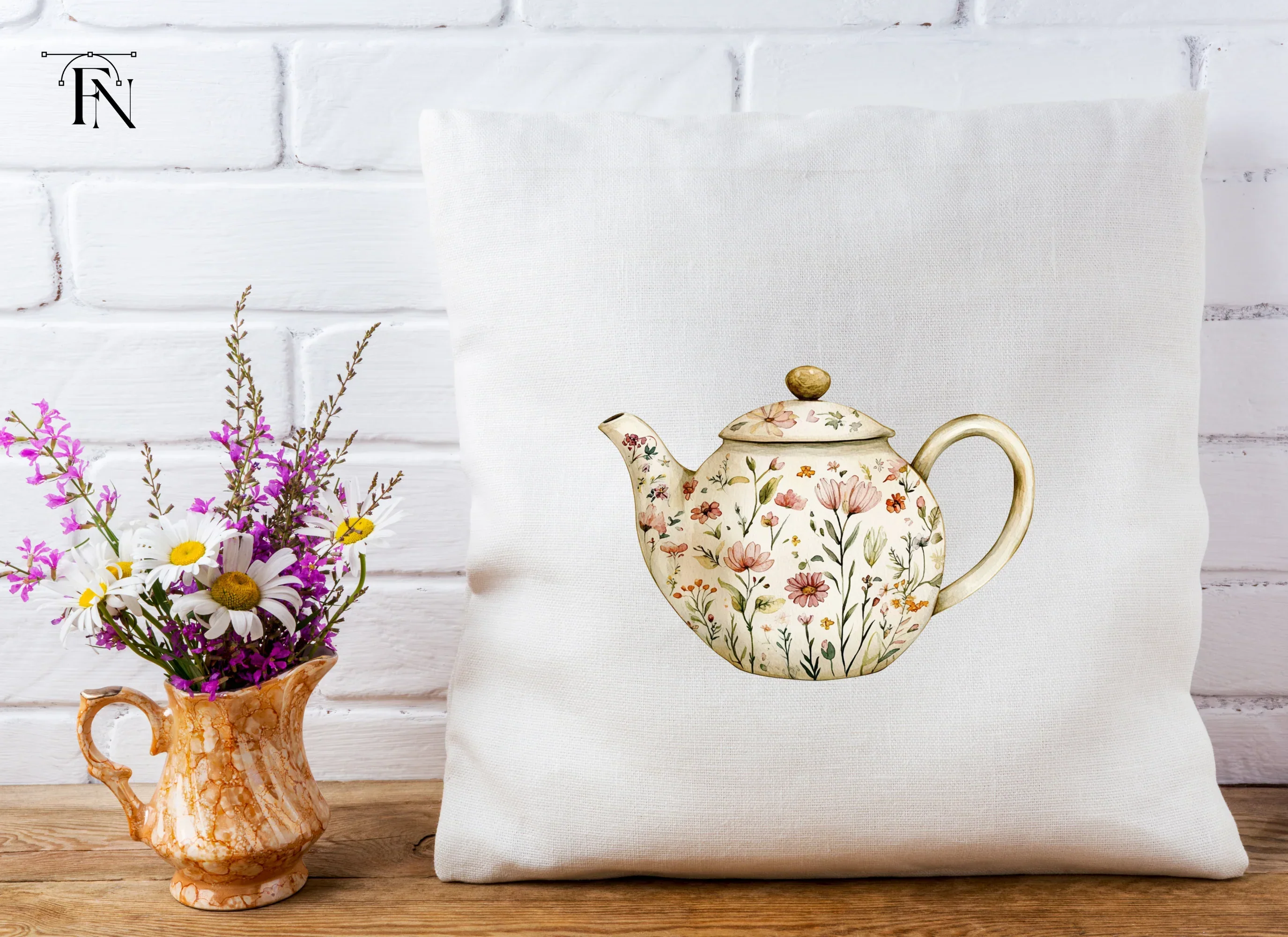 Floral Teapots Clipart Bundle - Image 5