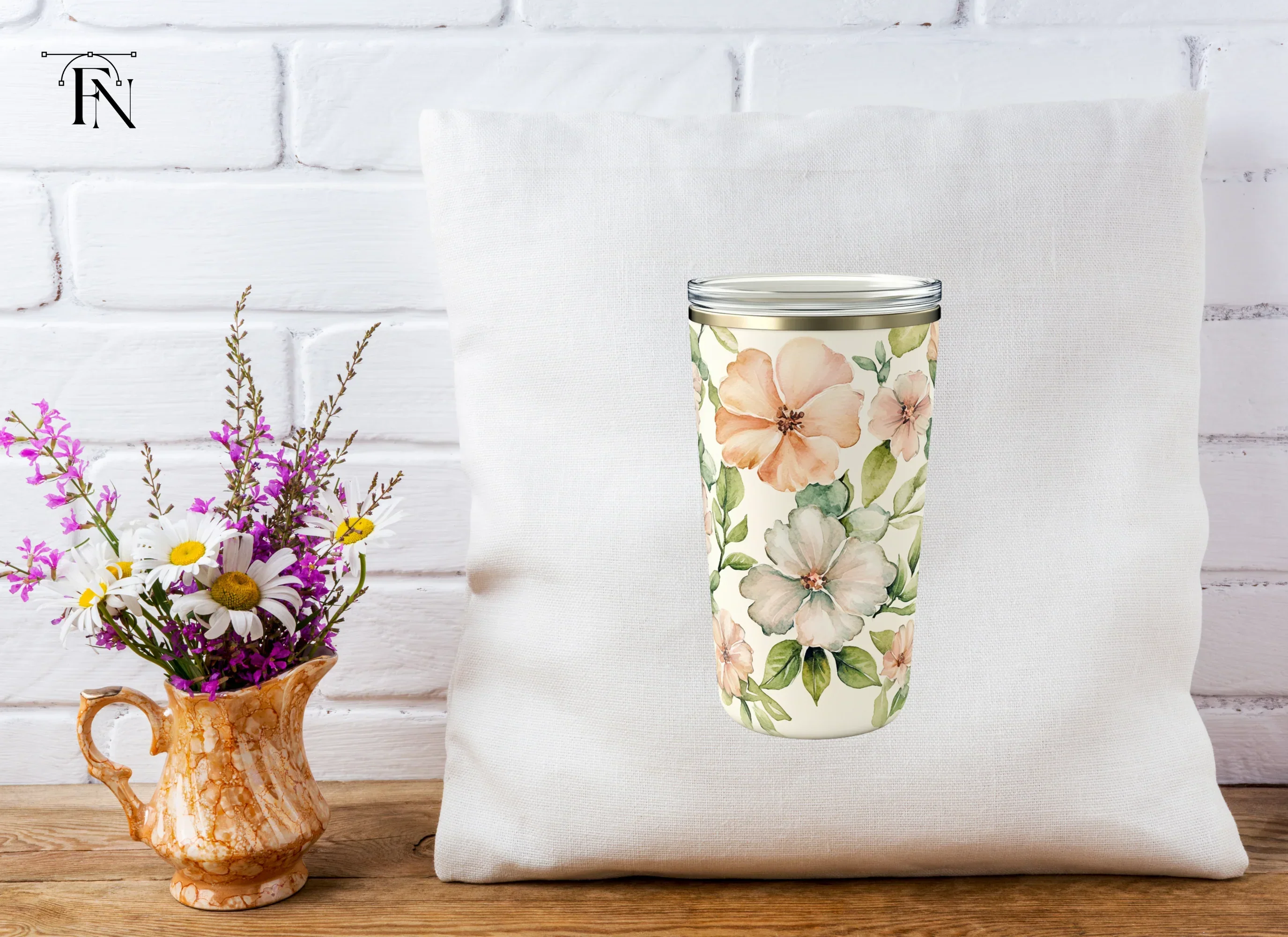 Floral Tumbler Clipart Bundle - Image 4