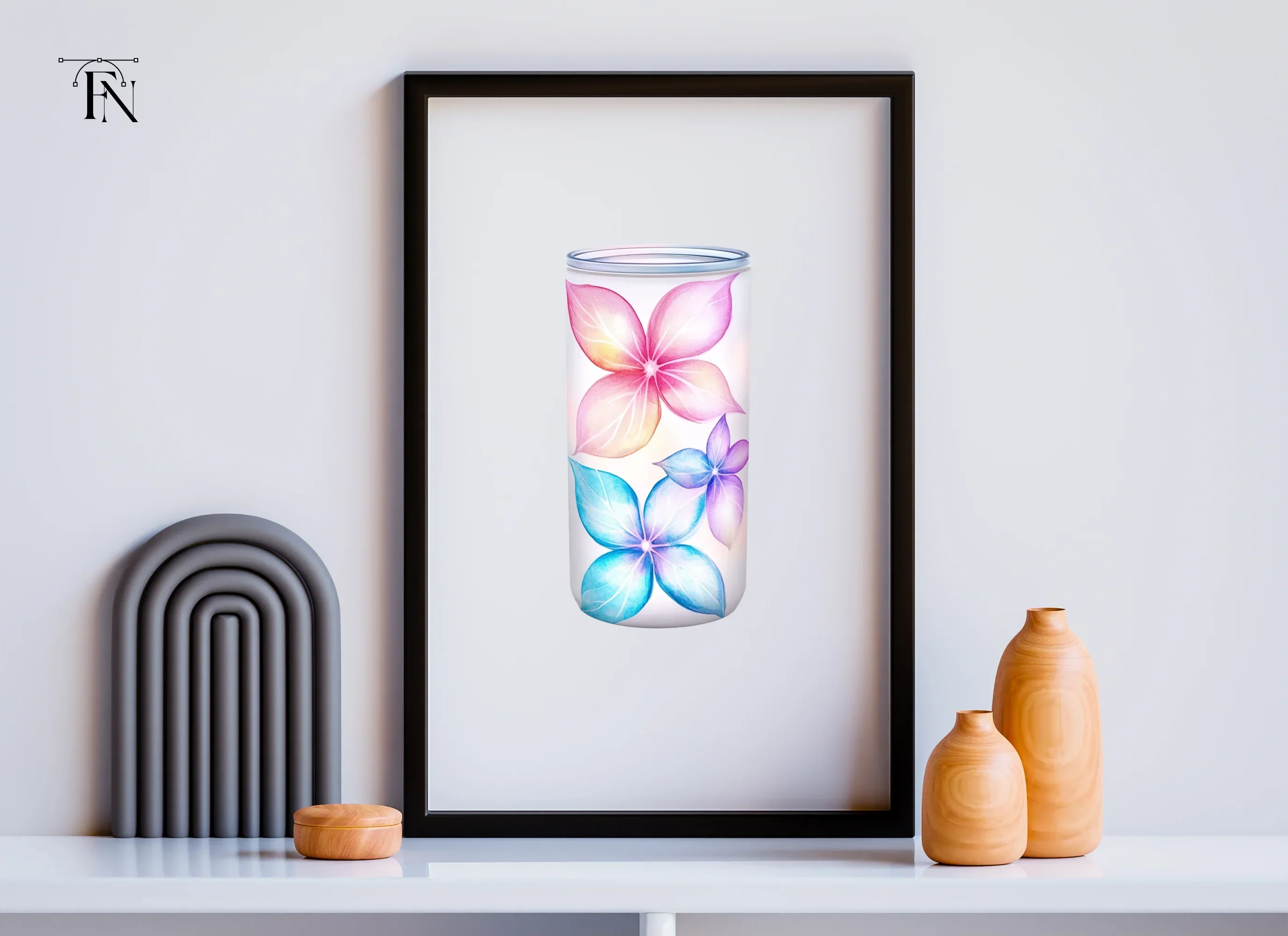 Floral Tumbler Clipart Bundle - Image 3